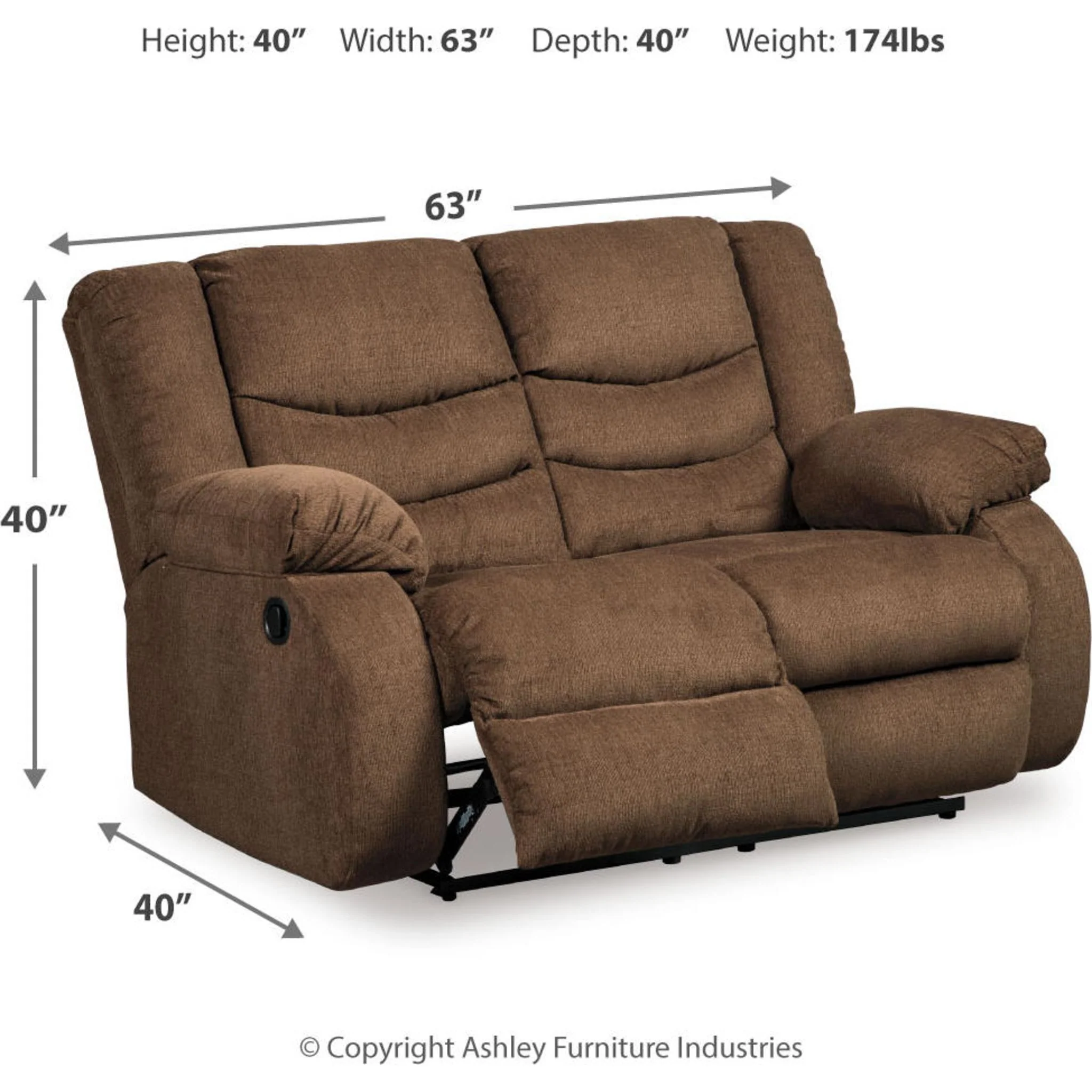 Tulen Reclining Loveseat - Image 4