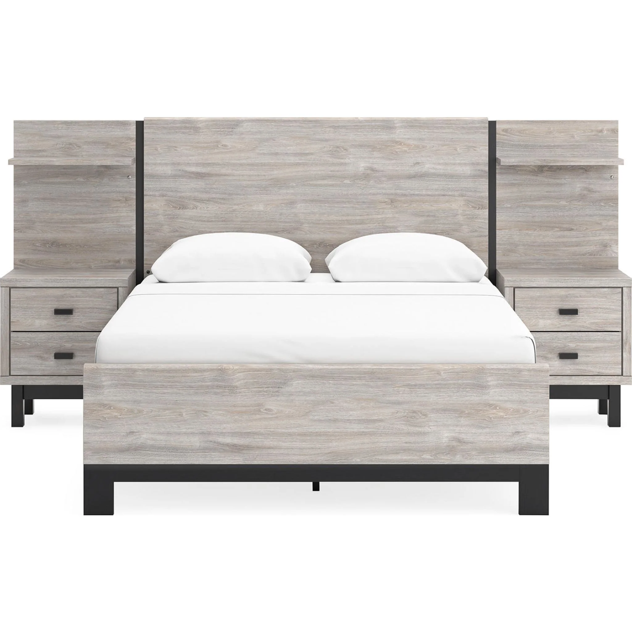 Vessalli Panel Bed with Nightstands - Image 3