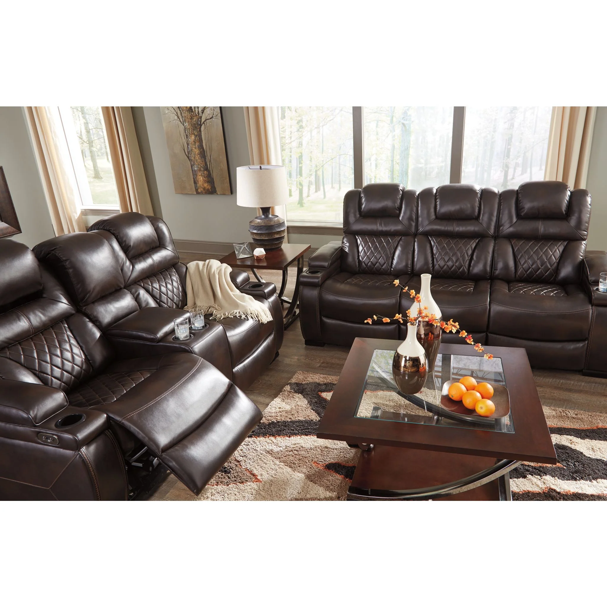 Warnerton Power Reclining Loveseat with Console and Adj Head - Image 6
