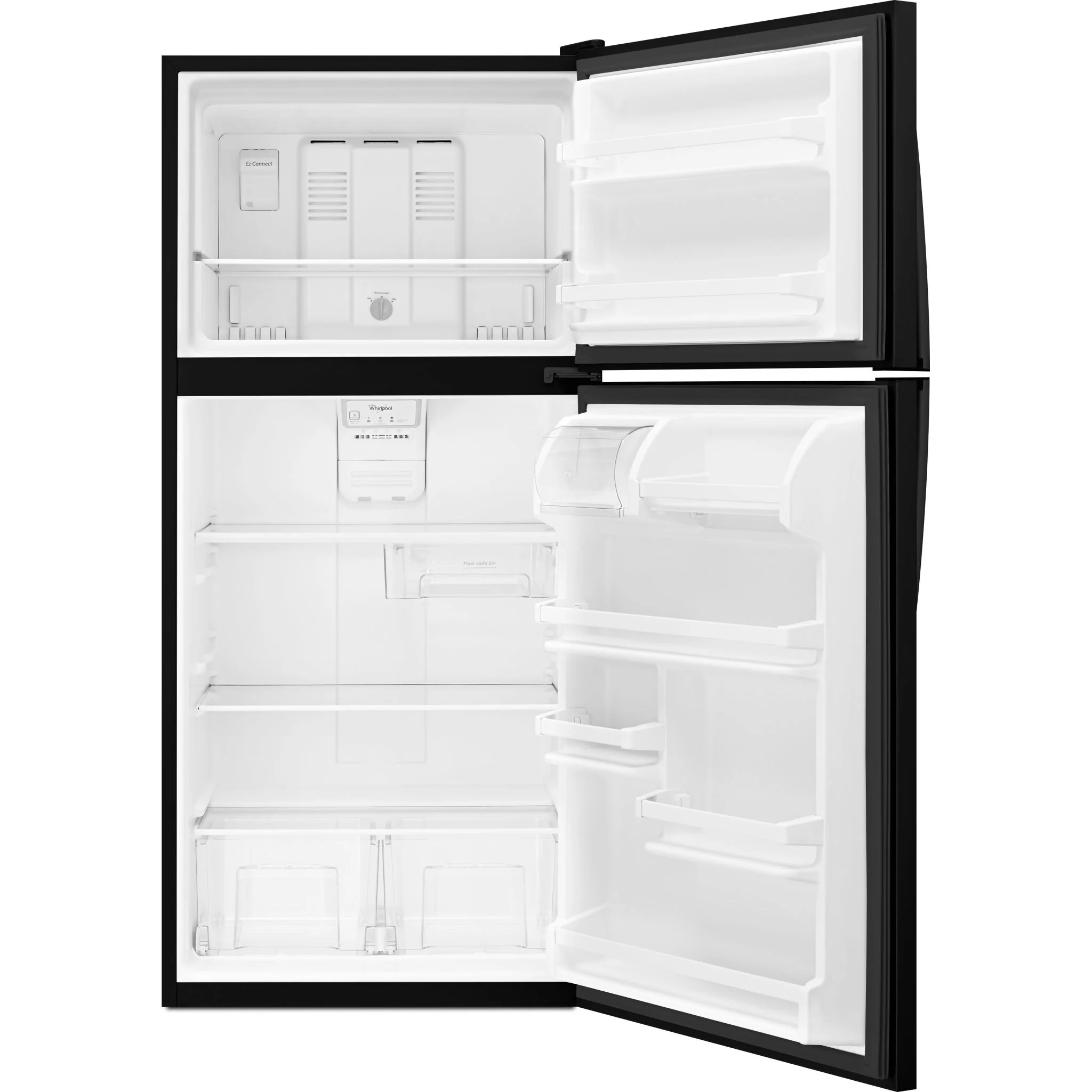 Whirlpool  30" Wide Top-Freezer Refrigerator with Flexi-Slide Bin - Black (WRT318FZDB) - Image 5