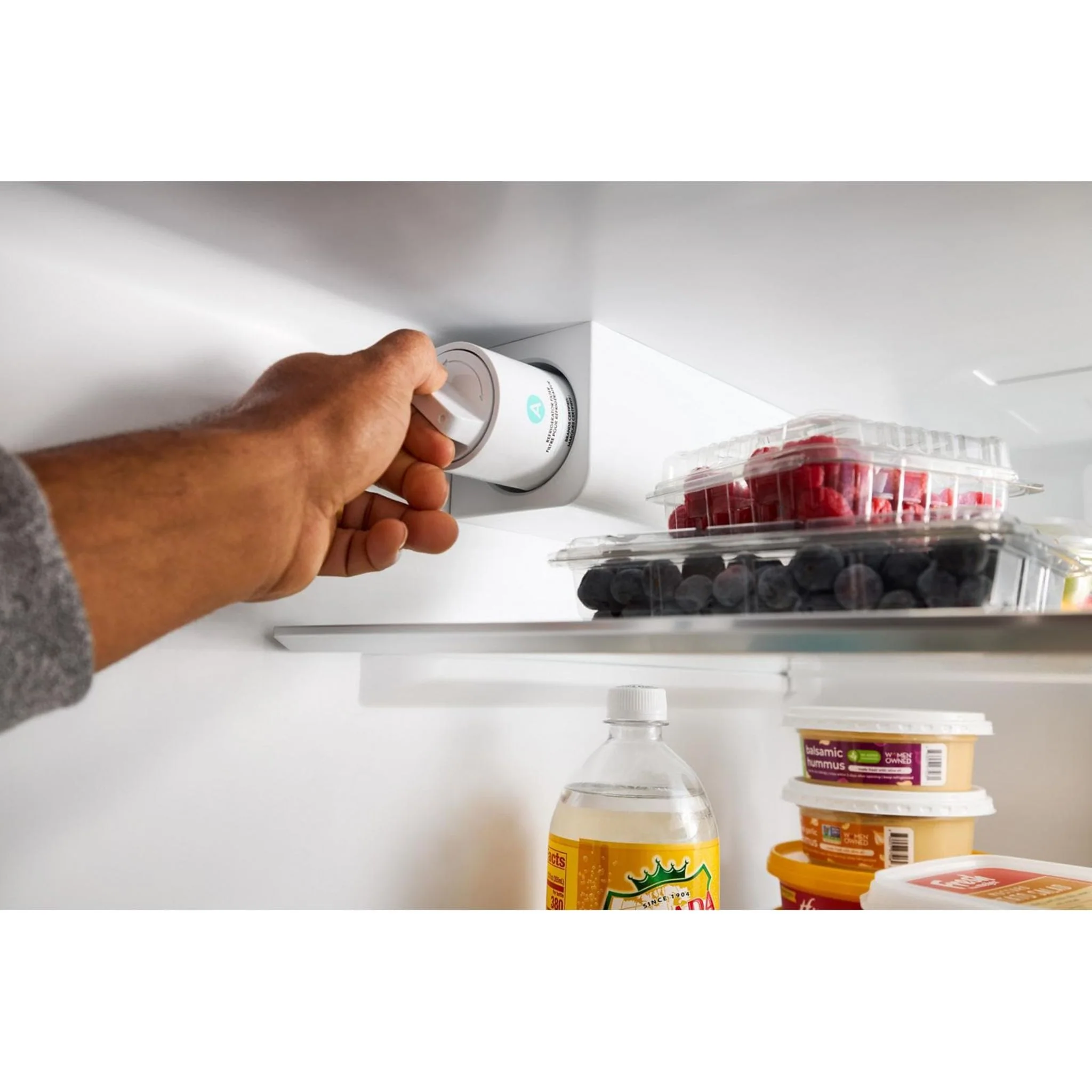 Whirlpool 30 Cu. Ft. Family-Sized Capacity French door refrigerator with Flexible Tempearture Drawer - Print Resist Blk Stnlss (WRMF3336SV) - Image 8