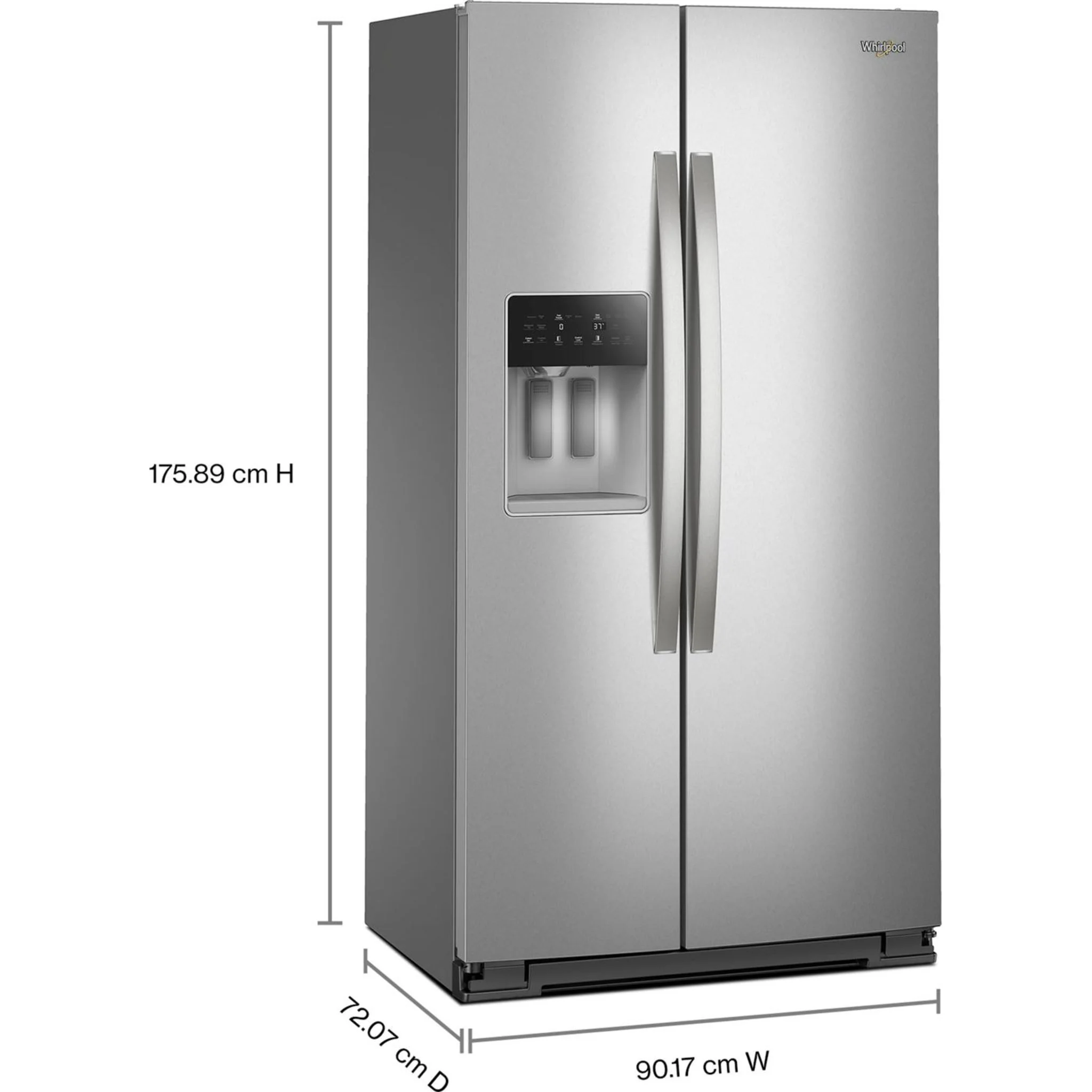 Whirlpool 36-inch Counter Depth Side-by-Side Refrigerator with Prep & Store Bins -Fingerprint Resistant Stainless Steel (WRSC6536RZ) - Image 13