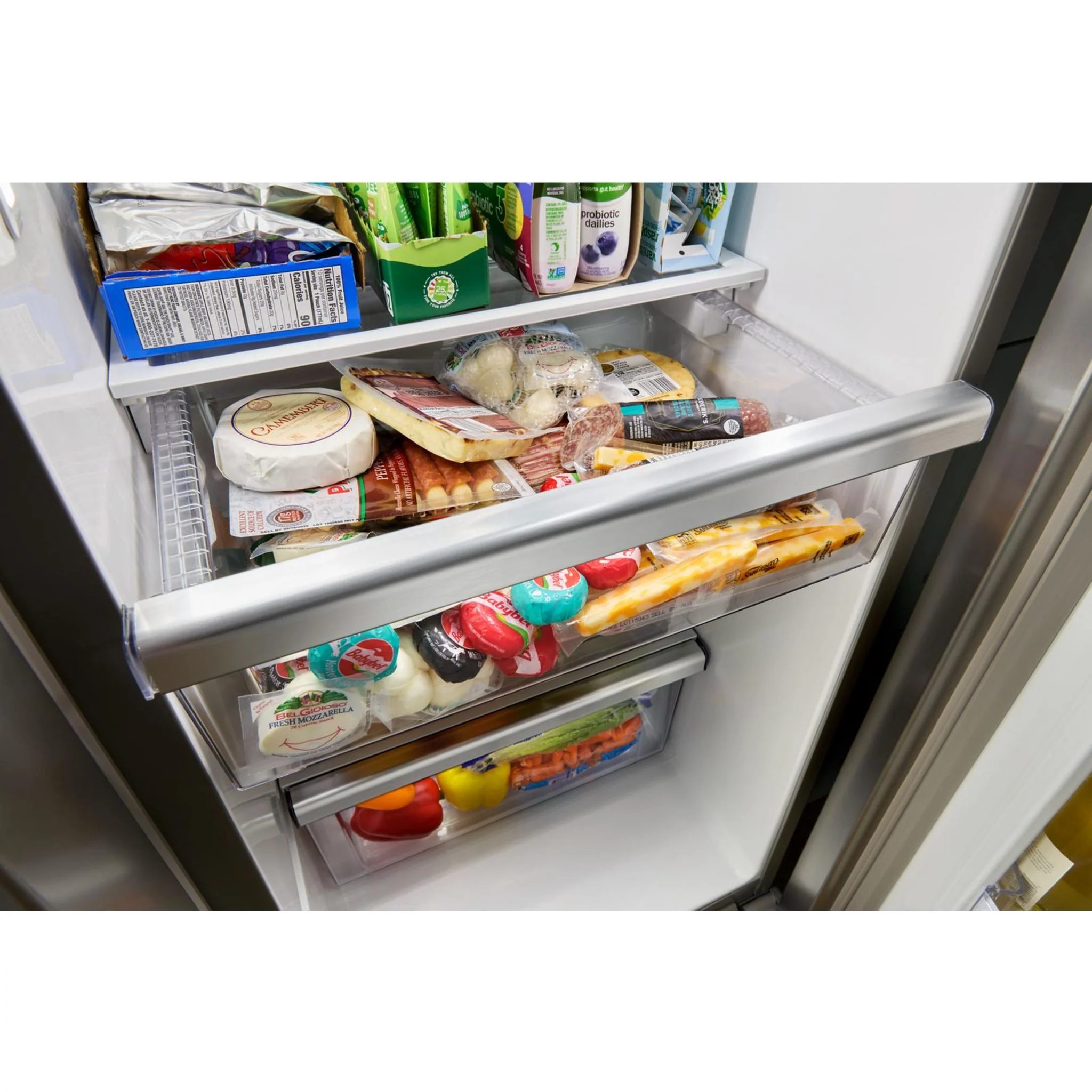 Whirlpool 36-inch Counter Depth Side-by-Side Refrigerator with Prep & Store Bins -Fingerprint Resistant Stainless Steel (WRSC6536RZ) - Image 9