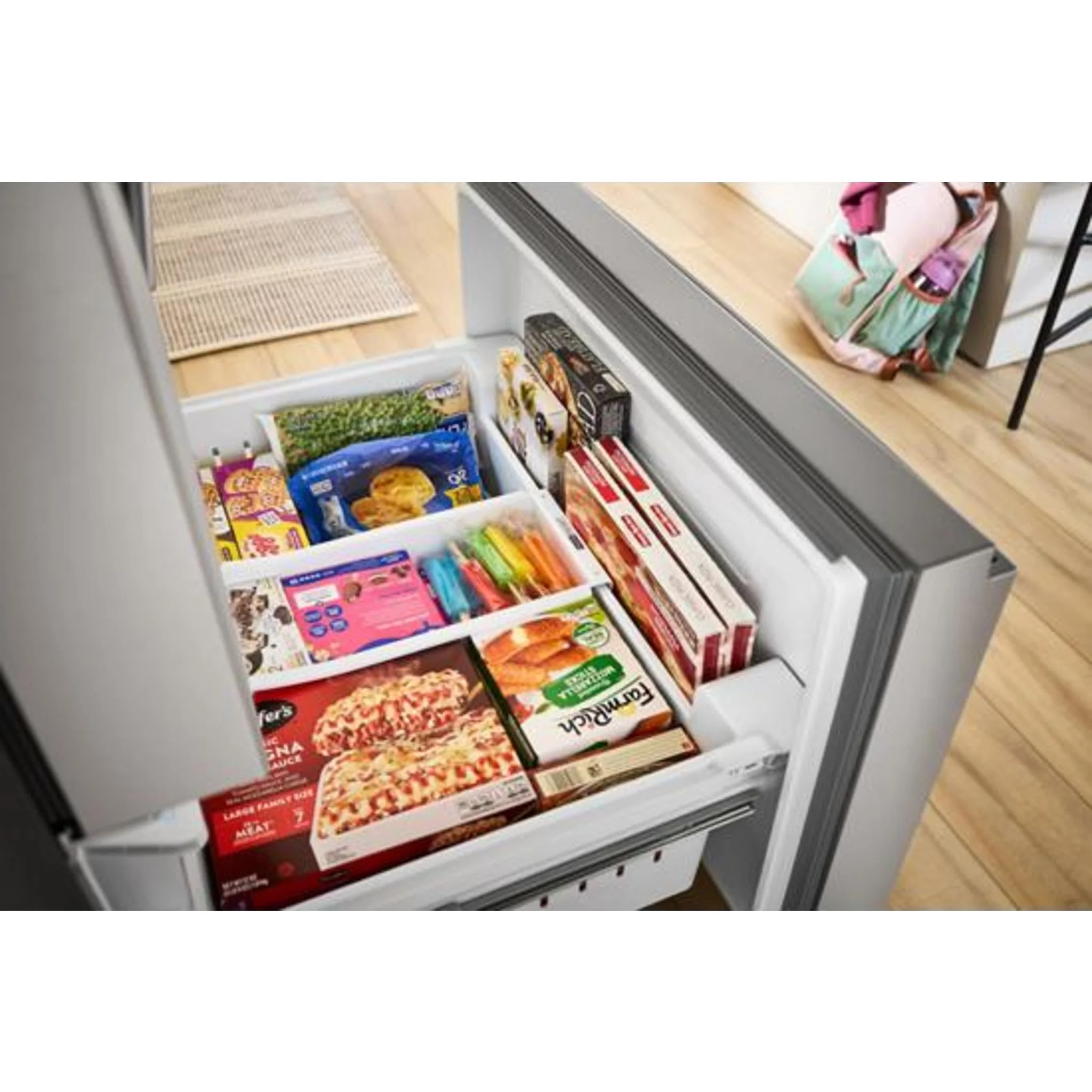 Whirlpool 36-Inch French Door Refrigerator with In-Door Water and Ice Maker - 30 cu. ft. -Fingerprint Resistant Stainless Steel (WRFF3536SZ) - Image 4