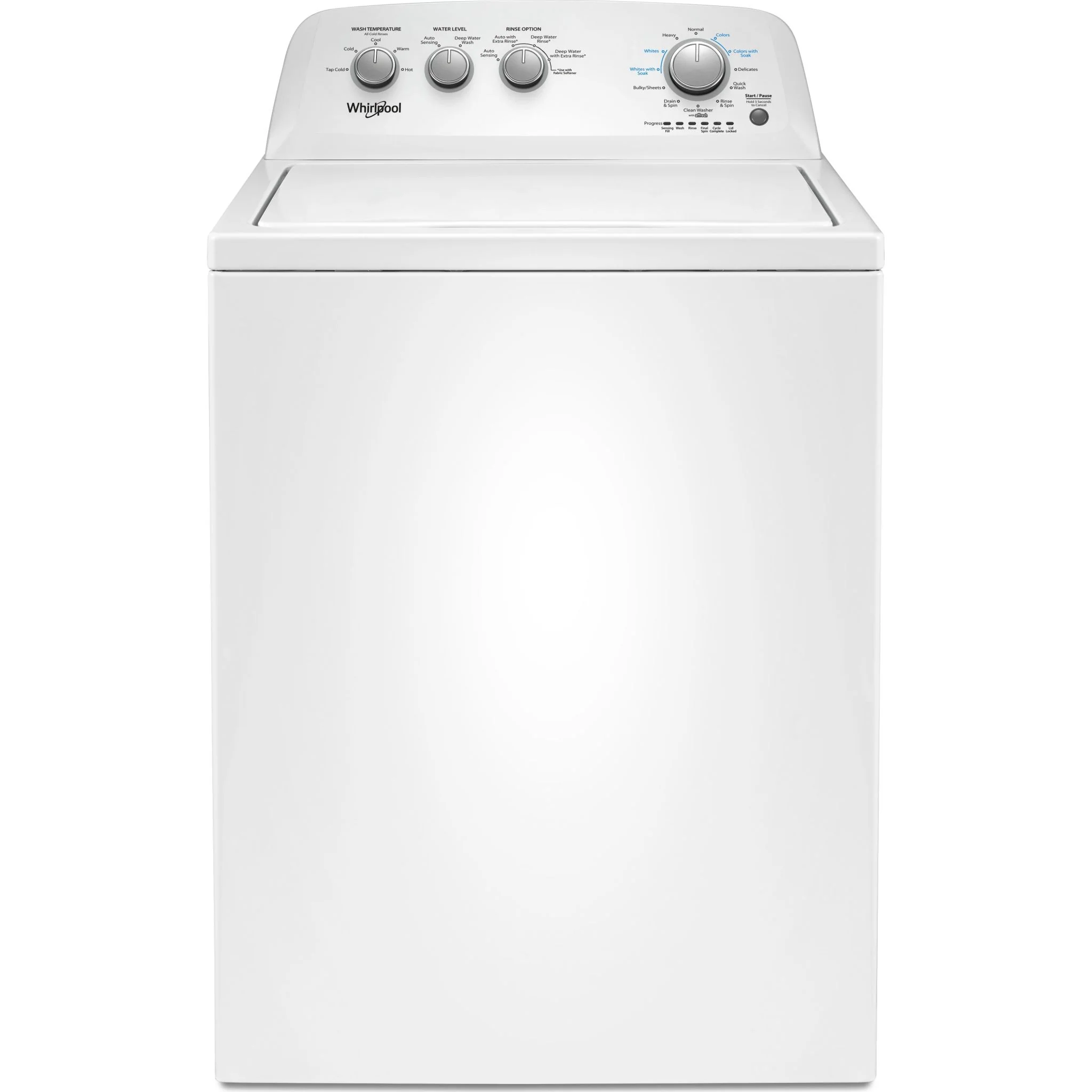 Whirlpool 4.4 cu. ft. I.E.C. Top Load Washer with Soaking Cycles, 12 Cycles (WTW4855HW)