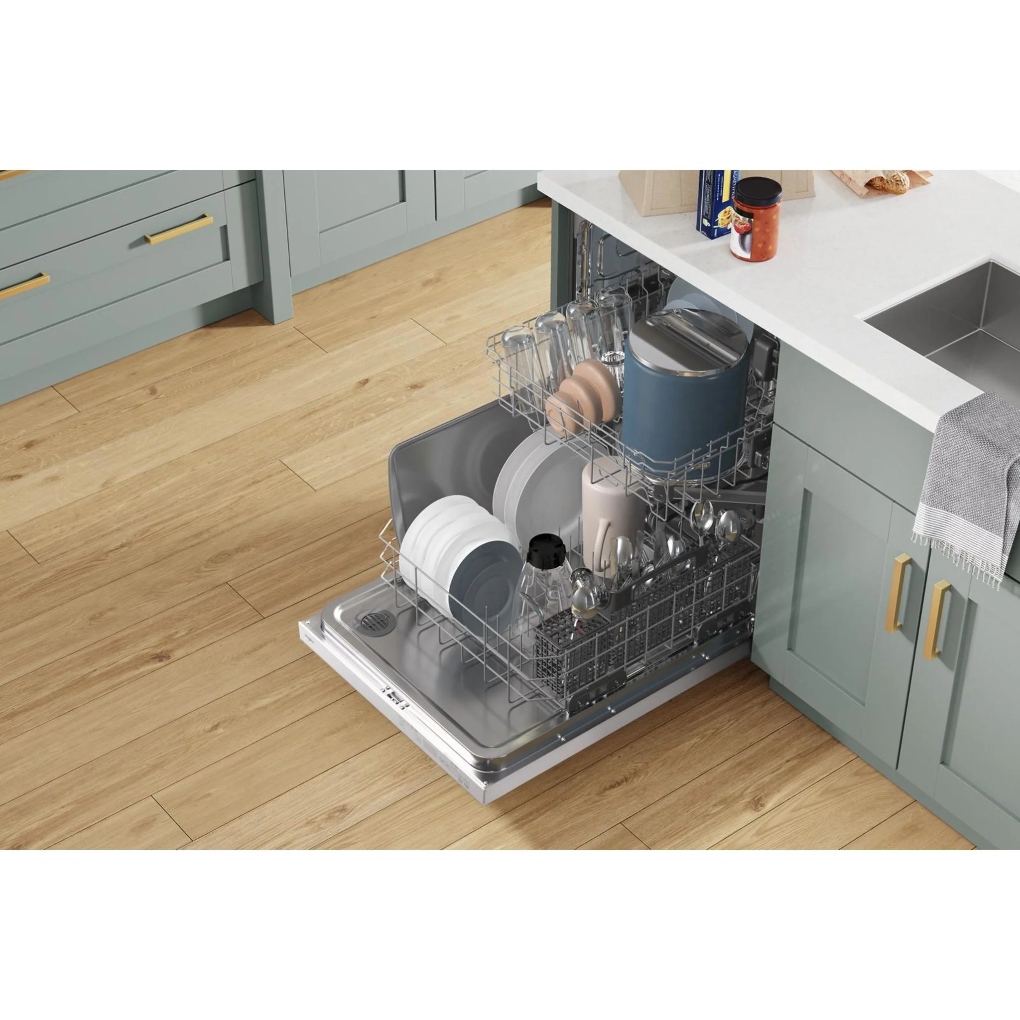 Whirlpool 24-Inch Dishwasher with AI Intelligent Wash and Tall Top Rack -White (WDT740SALW) - Image 12