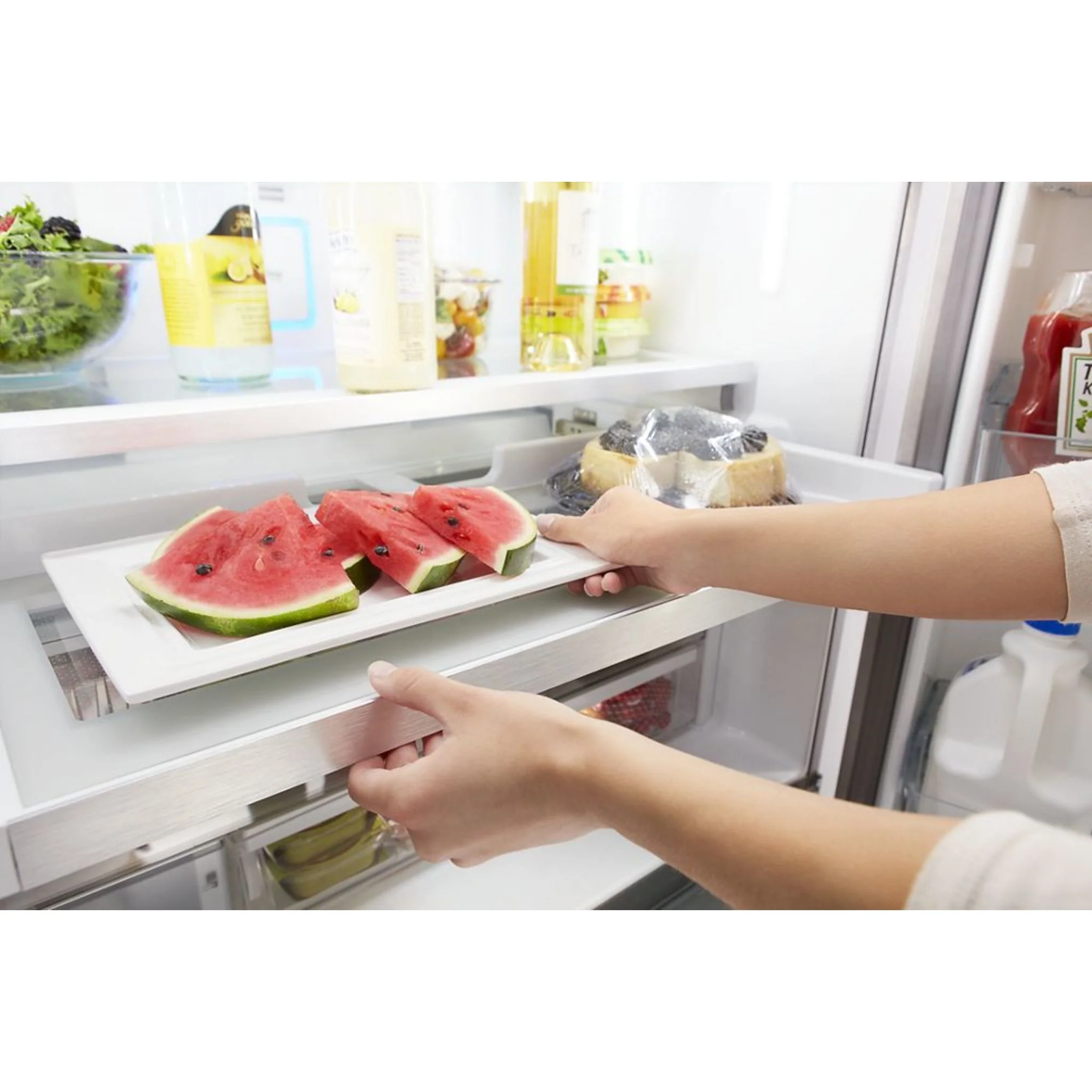 Whirlpool 36" Wide French Door Refrigerator - 27 cu. ft.- Black Stainless (WRF757SDHV) - Image 13