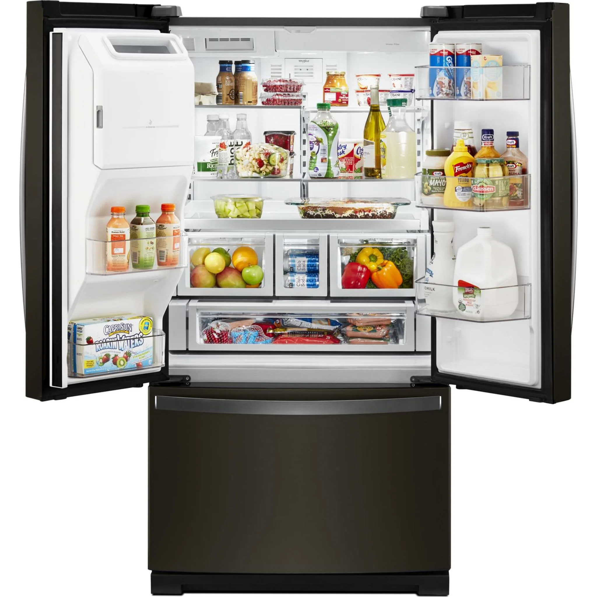 Whirlpool 36" Wide French Door Refrigerator - 27 cu. ft.- Black Stainless (WRF757SDHV) - Image 20