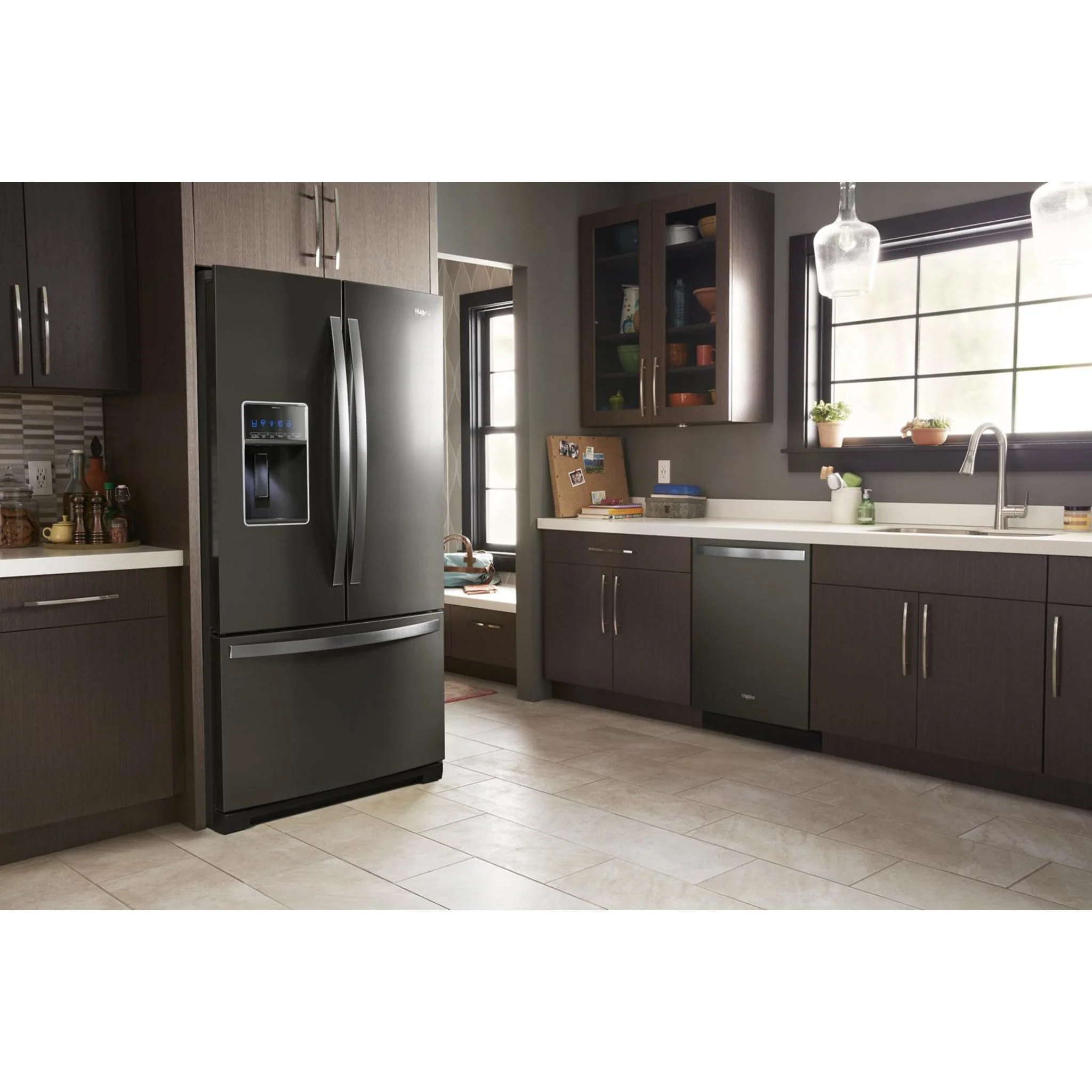Whirlpool 36" Wide French Door Refrigerator - 27 cu. ft.- Black Stainless (WRF757SDHV) - Image 22