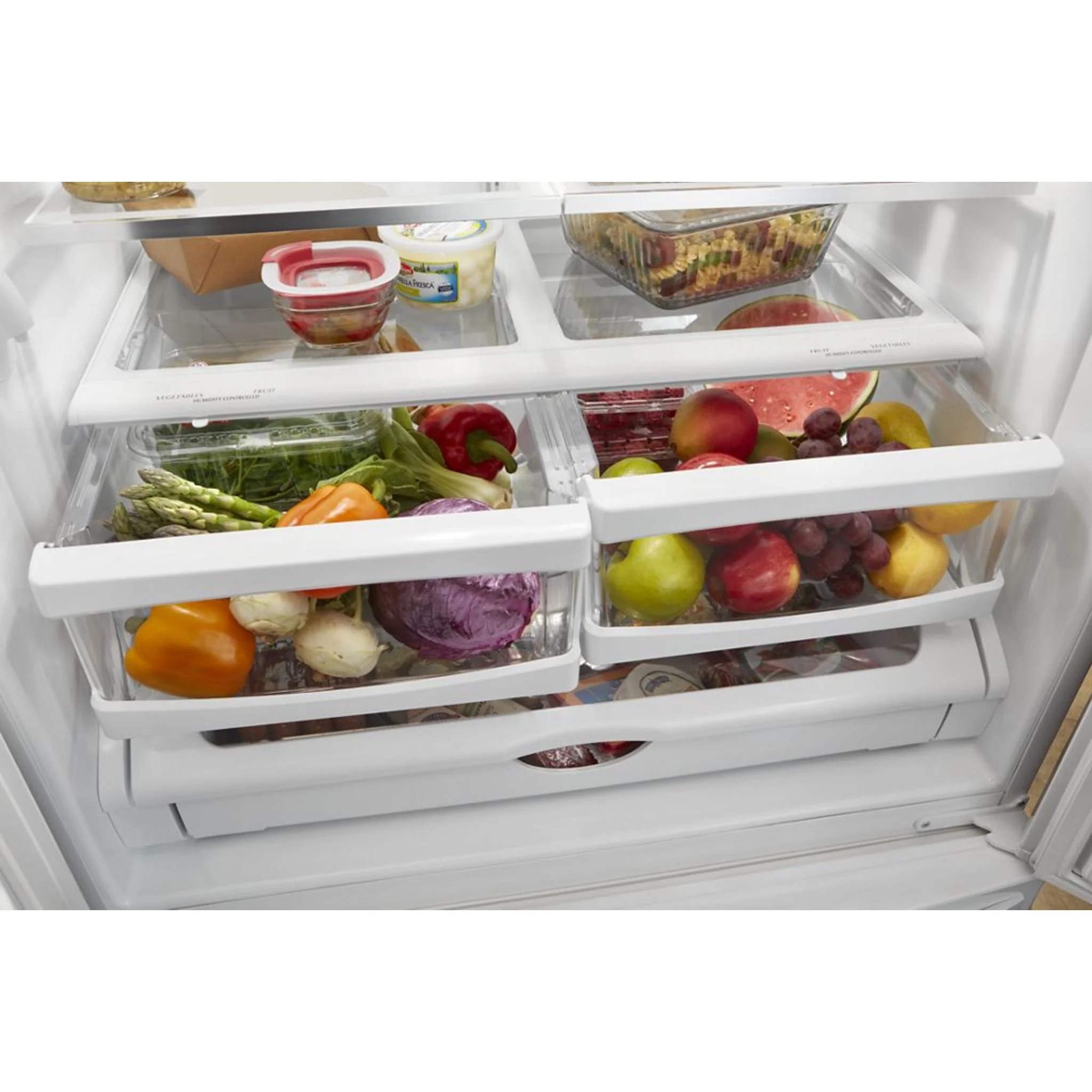 Whirlpool 36" Wide French Door Refrigerator - 27 cu. ft.- Black Stainless (WRF757SDHV) - Image 9