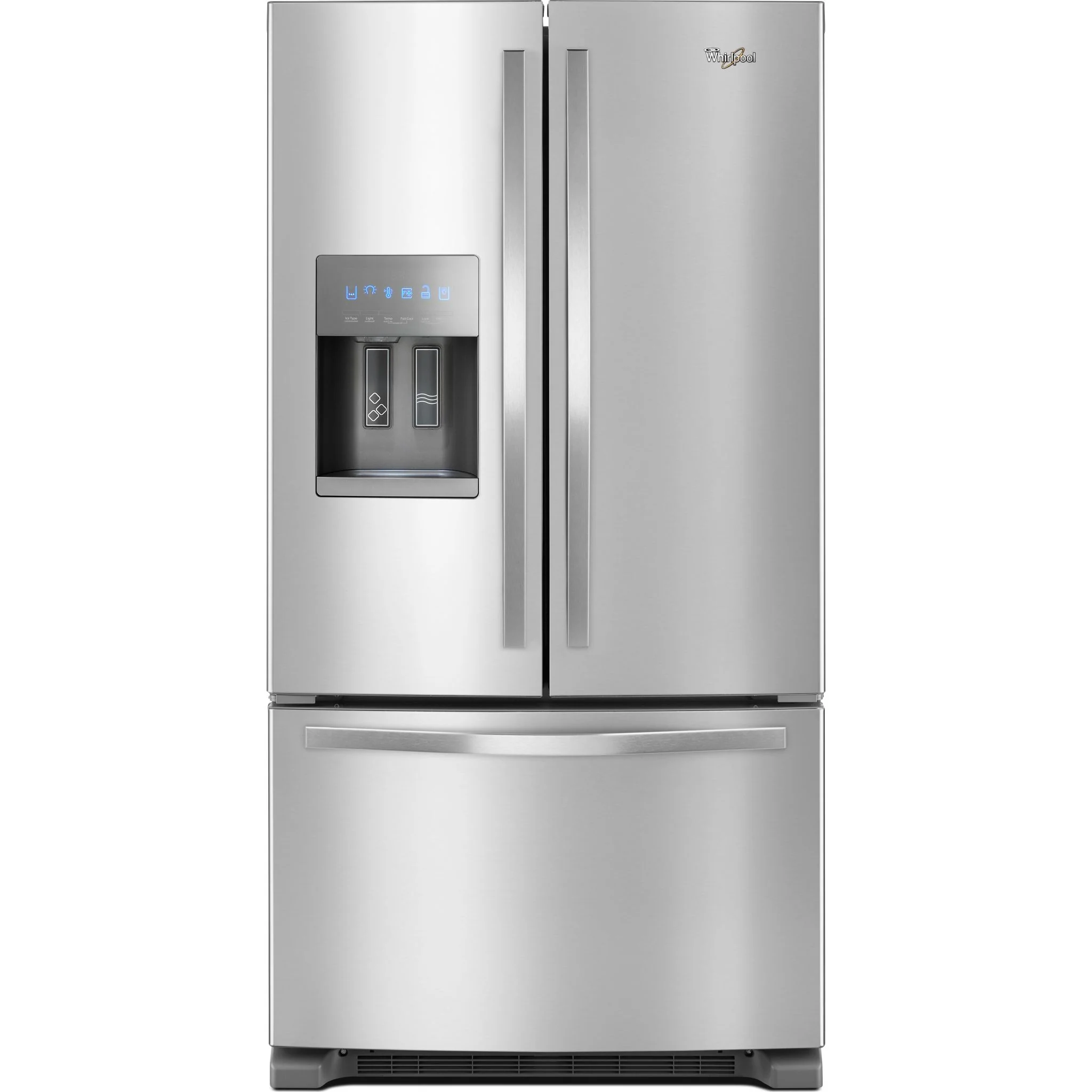 Whirlpool 36" Wide French Door Refrigerator in Fingerprint-Resistant Stainless Steel - 25 cu. ft. (WRF555SDFZ)