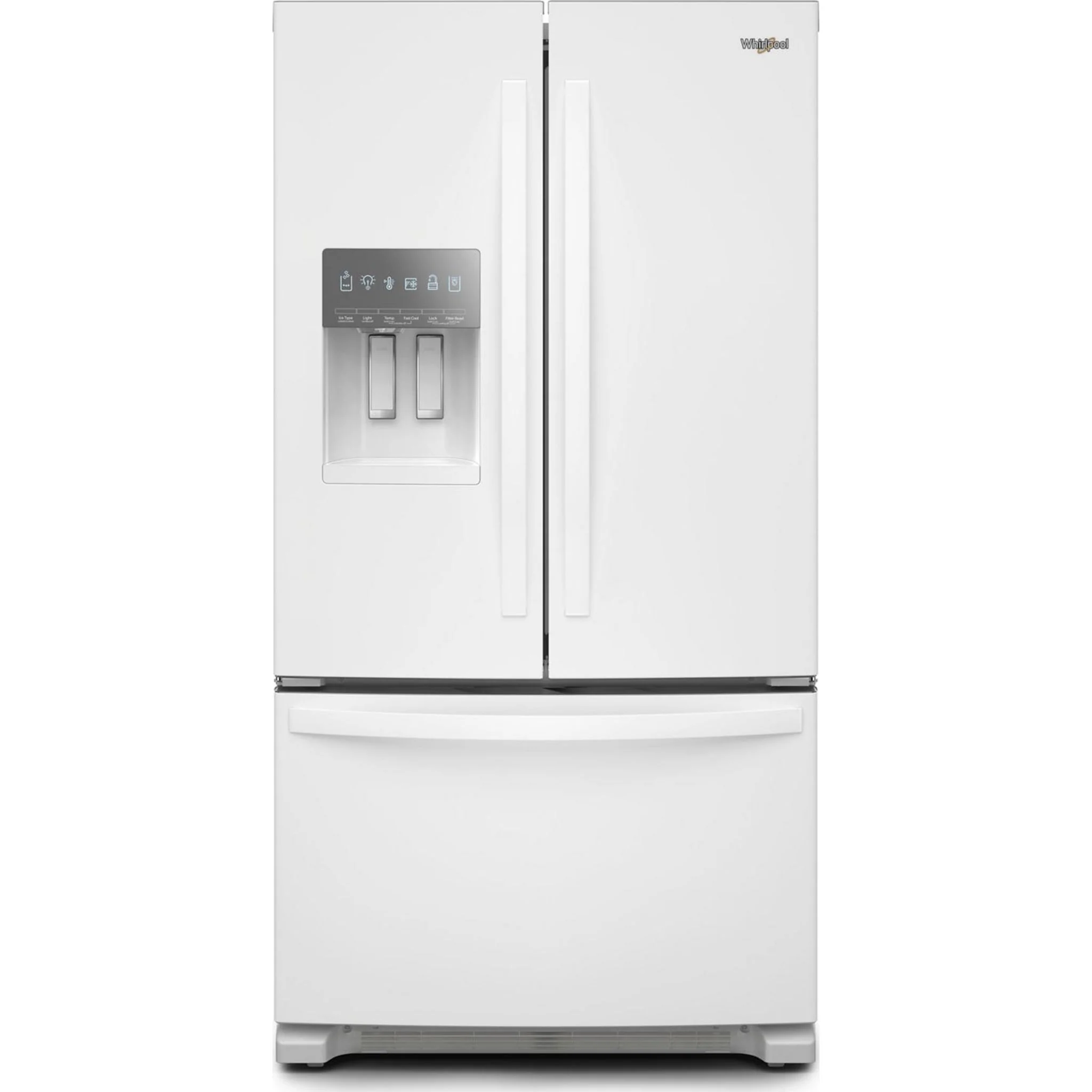 Whirlpool 36" Wide French Door Bottom Mount Refrigerator - 25 cu.ft. - White (WRFF3436RW)