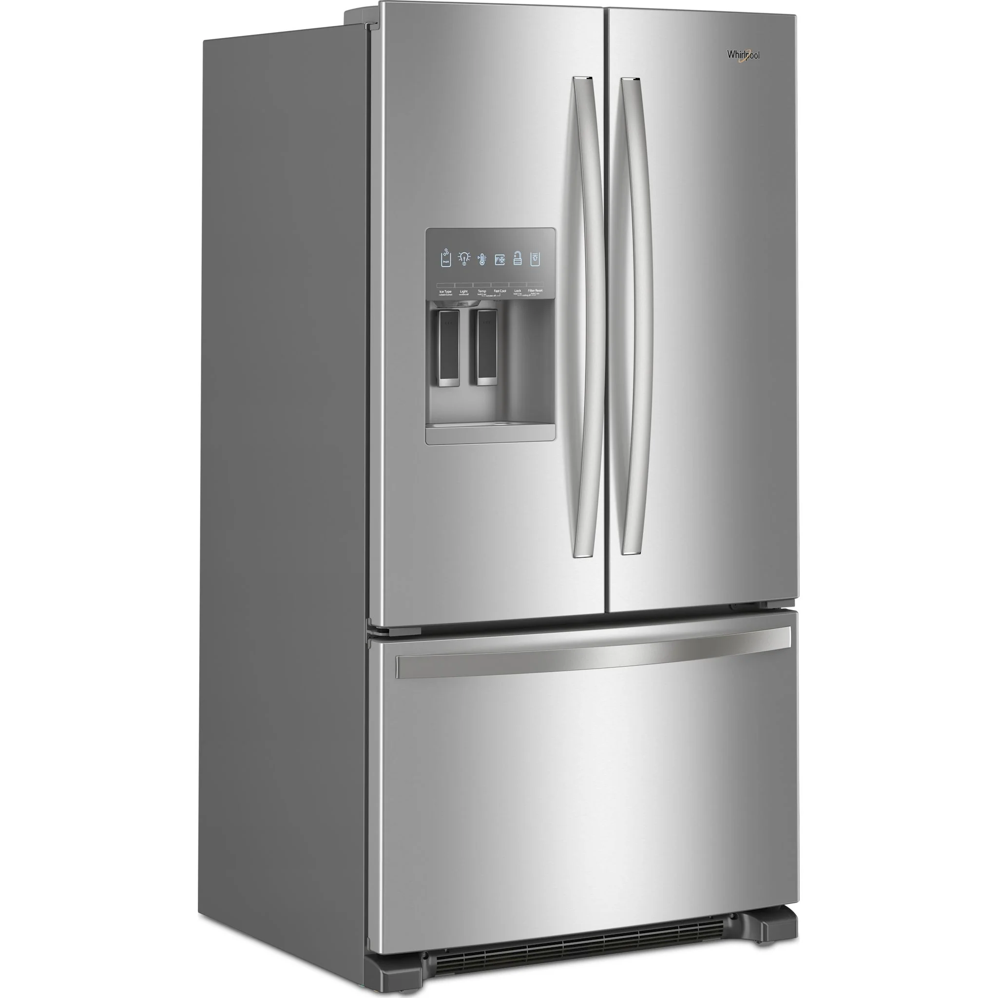 Whirlpool 36" Wide French Door Bottom Mount Refrigerator-Fingerprint Resistant Stainless Steel (WRFF3436RZ) - Image 2