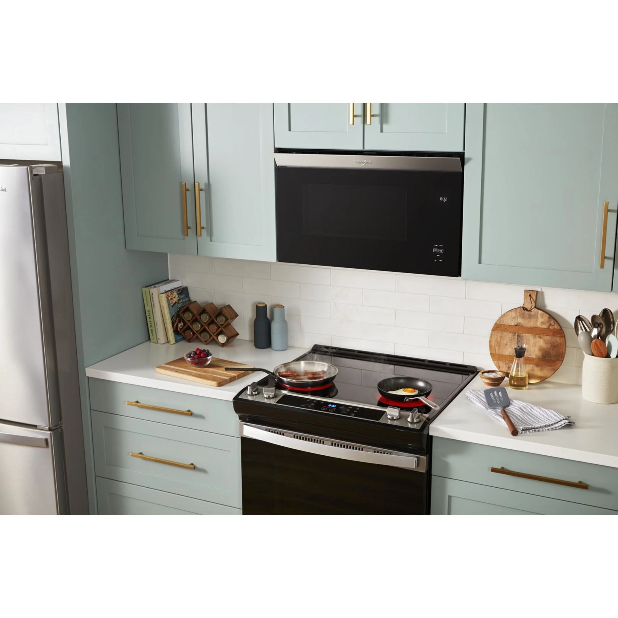 Whirlpool Flush Mount Over-the-Range Microwave with Turntable-Free Design -White (YWMMF5930PW) - Image 3