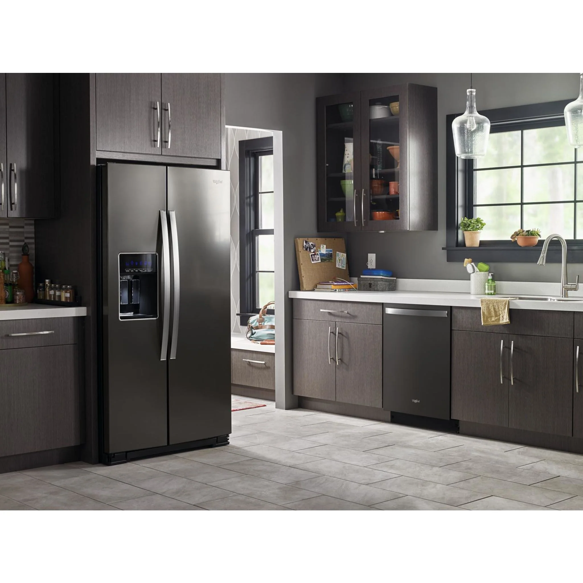 Whirlpool 36" Wide Counter Depth Side-by-Side Refrigerator - 21 cu. ft. - Black Stainless (WRS571CIHV) - Image 24