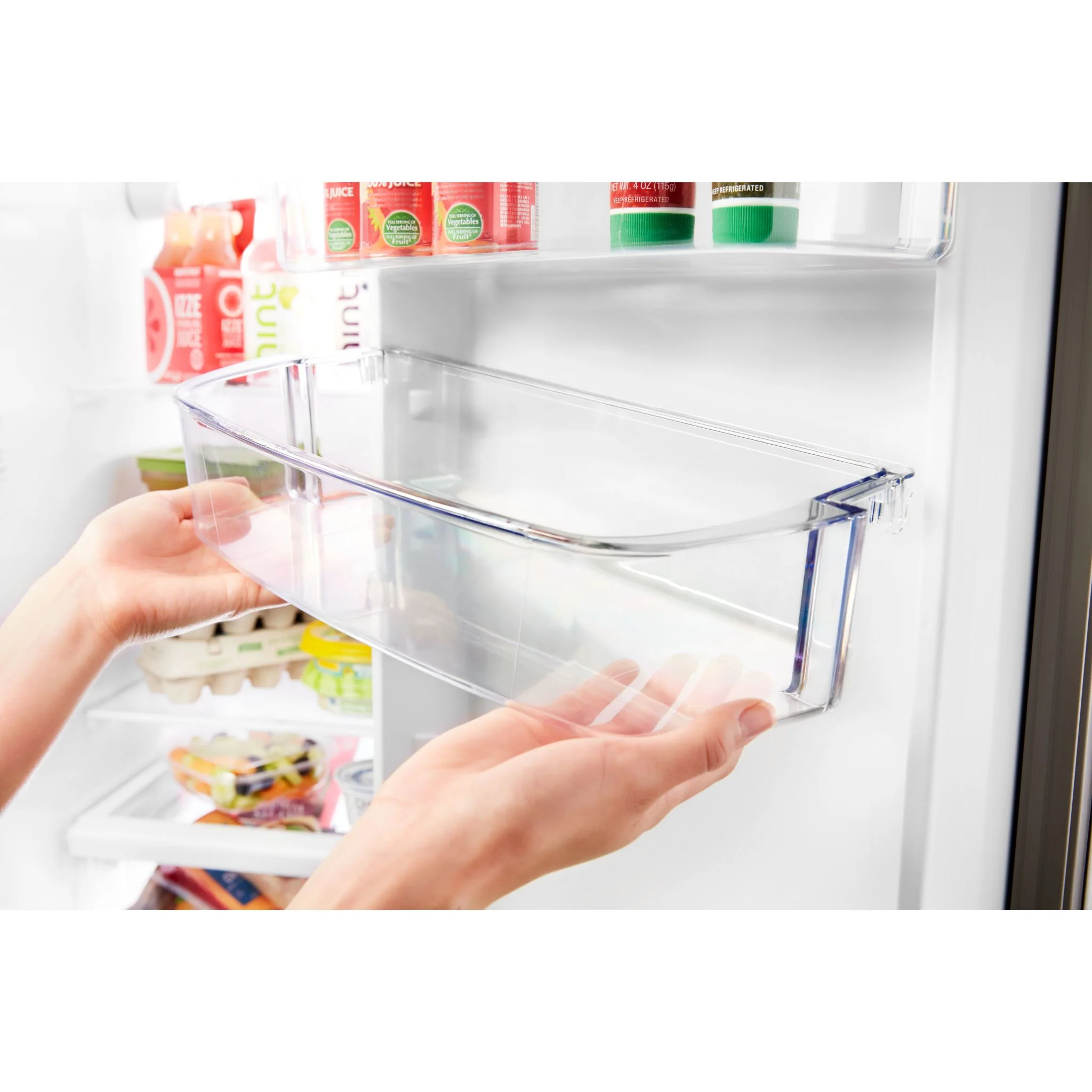 Whirlpool 36" Wide Counter Depth Side-by-Side Refrigerator - 21 cu. ft. - Black (WRS571CIHB) - Image 4