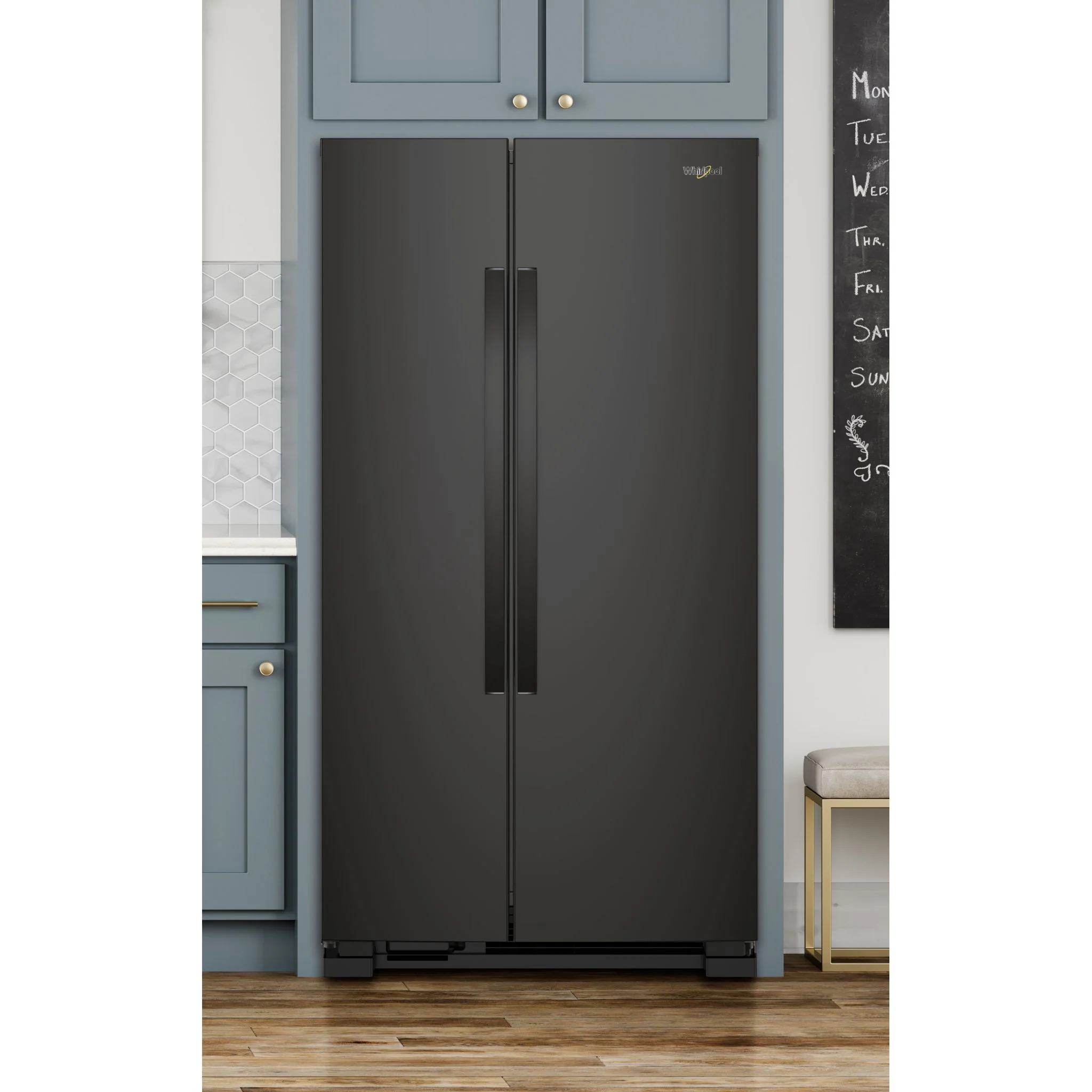 Whirlpool 36-inch Wide Side-by-Side Refrigerator - 25 cu. ft. -Black (WRS315SNHB) - Image 4