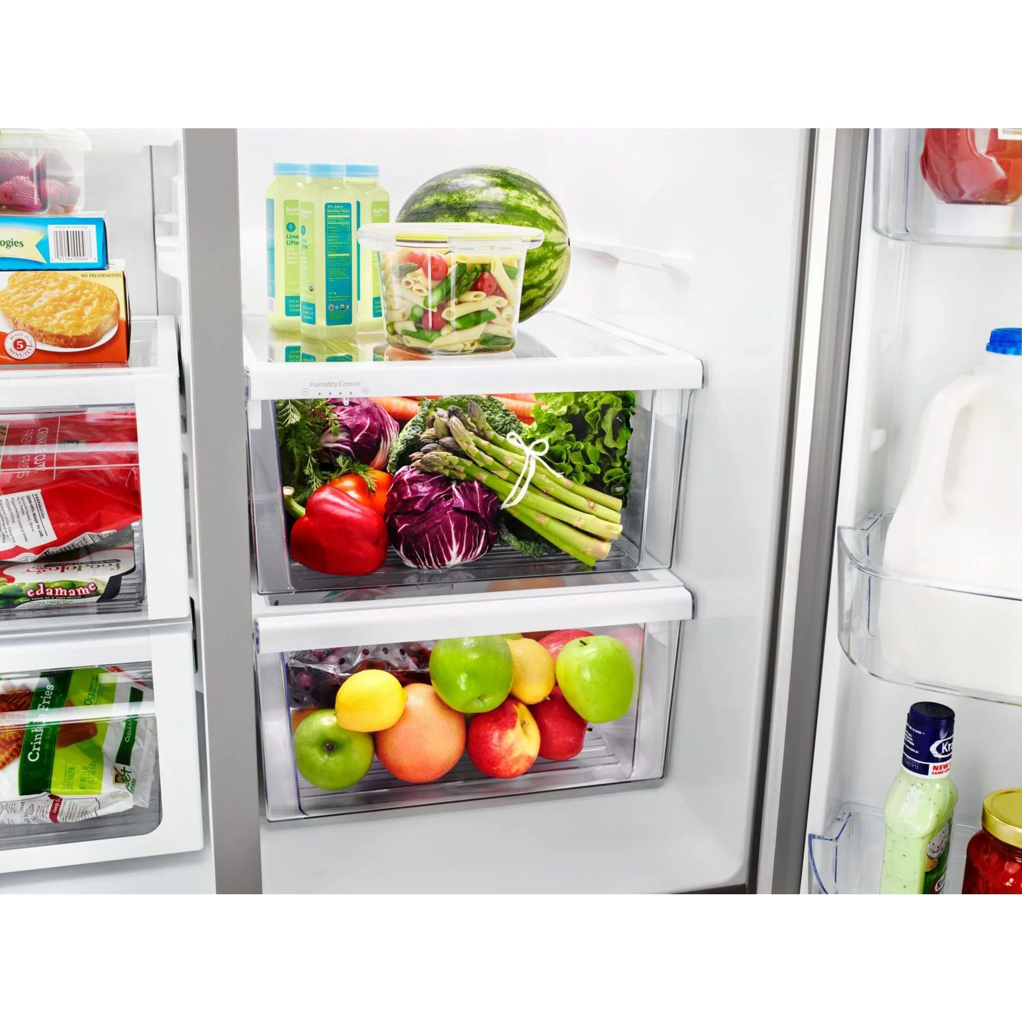 Whirlpool 36" Wide Side-by-Side Refrigerator - 28 cu. ft. - Black Stainless (WRS588FIHV) - Image 16