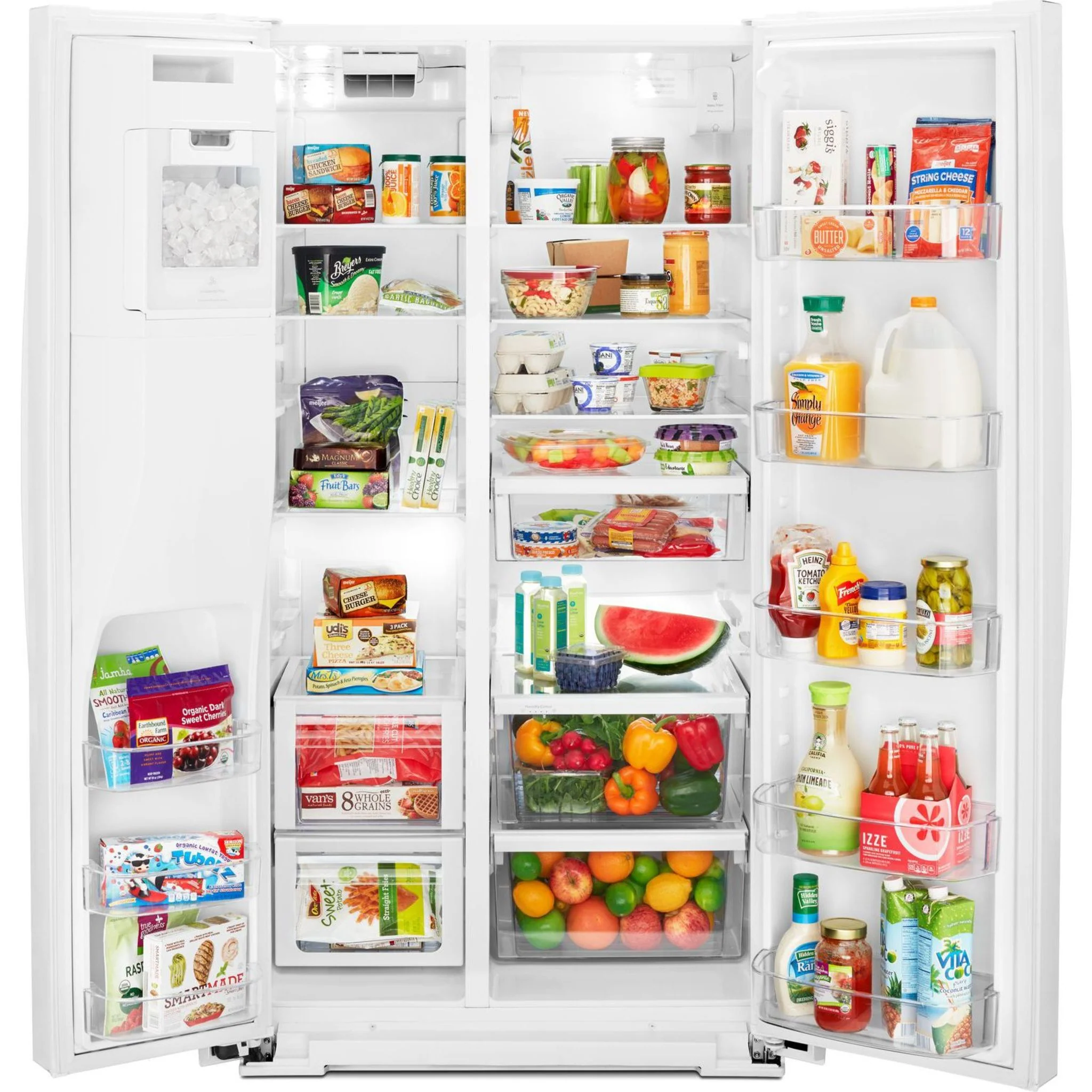 Whirlpool 36" Wide Side-by-Side Refrigerator - 28 cu. ft. - White (WRS588FIHW) - Image 43