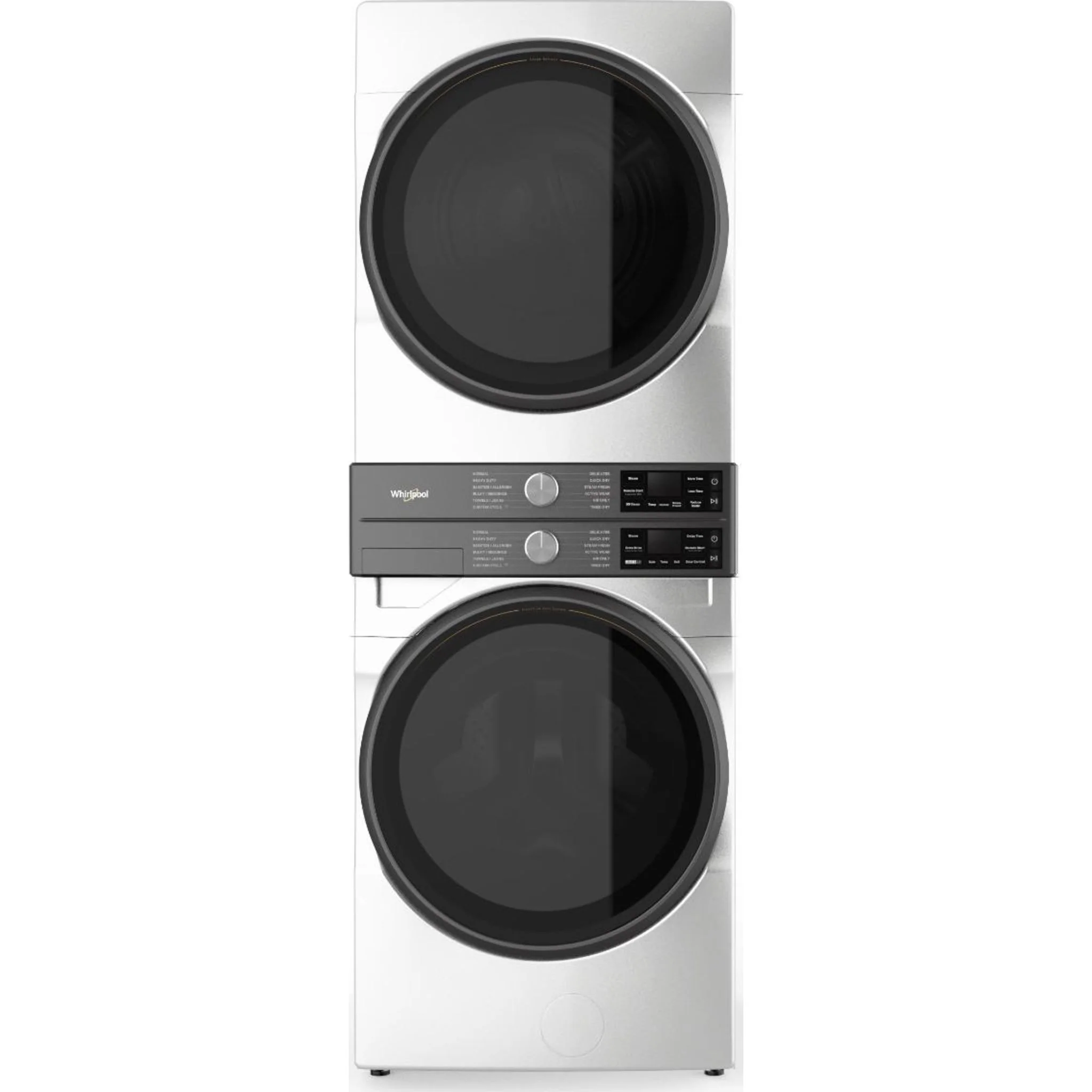 Whirlpool Smart ENERGY STAR® Front Load Laundry Tower with FreshFlowTM Vent System and UV Clean Technology 5.2 cu. ft. I.E.C. Washer & 7.4 cu. ft. Electric Dryer - White (YWEF5727TW)