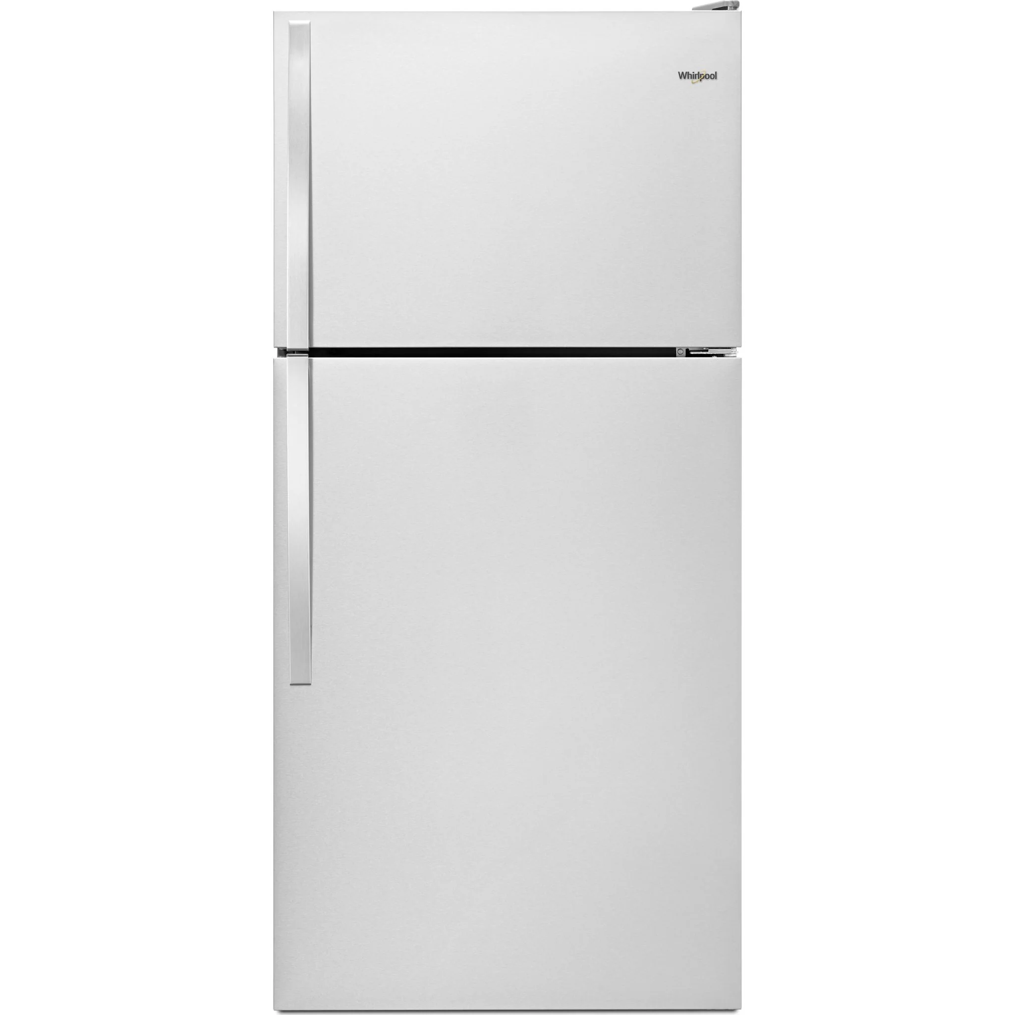 Whirlpool 28-inch Wide Top Freezer Refrigerator - 14 cu. ft. -Monochromatic Stainless Steel (WRT134TFDM)