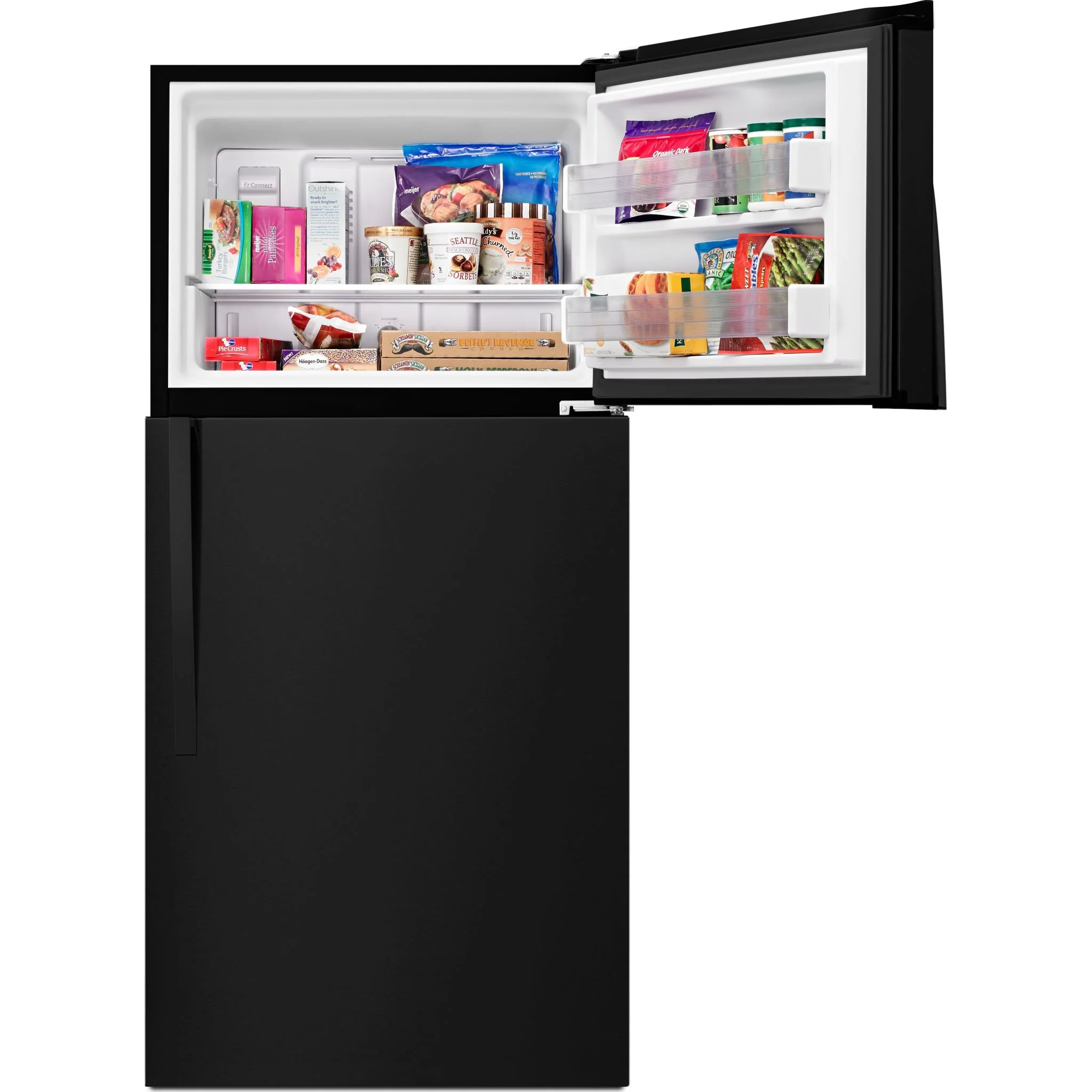 Whirlpool 30" Wide Top-Freezer Refrigerator with LED Interior Lighting -Black (WRT549SZDB) - Image 7