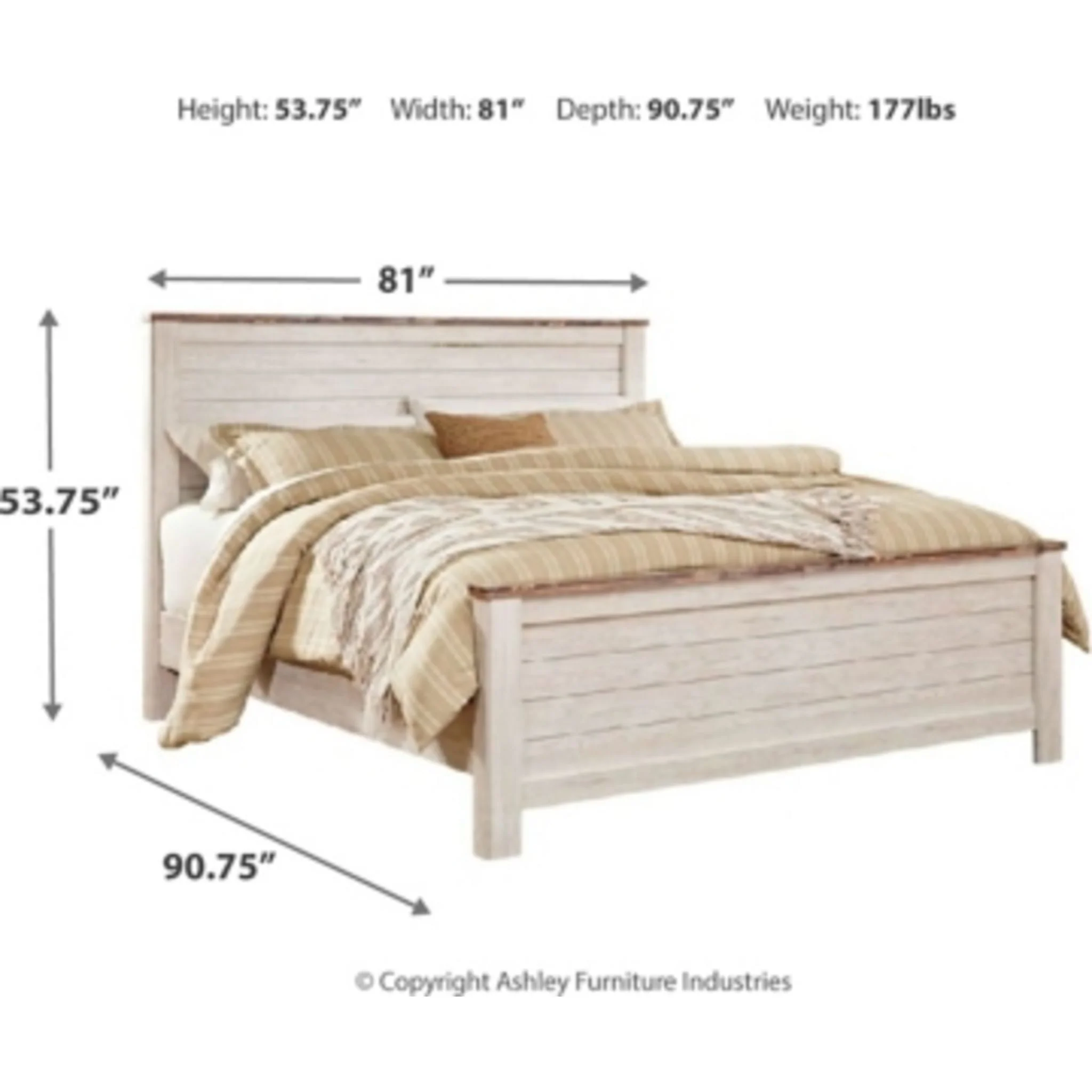 Willowton 5 Piece Panel Bedroom - Image 67