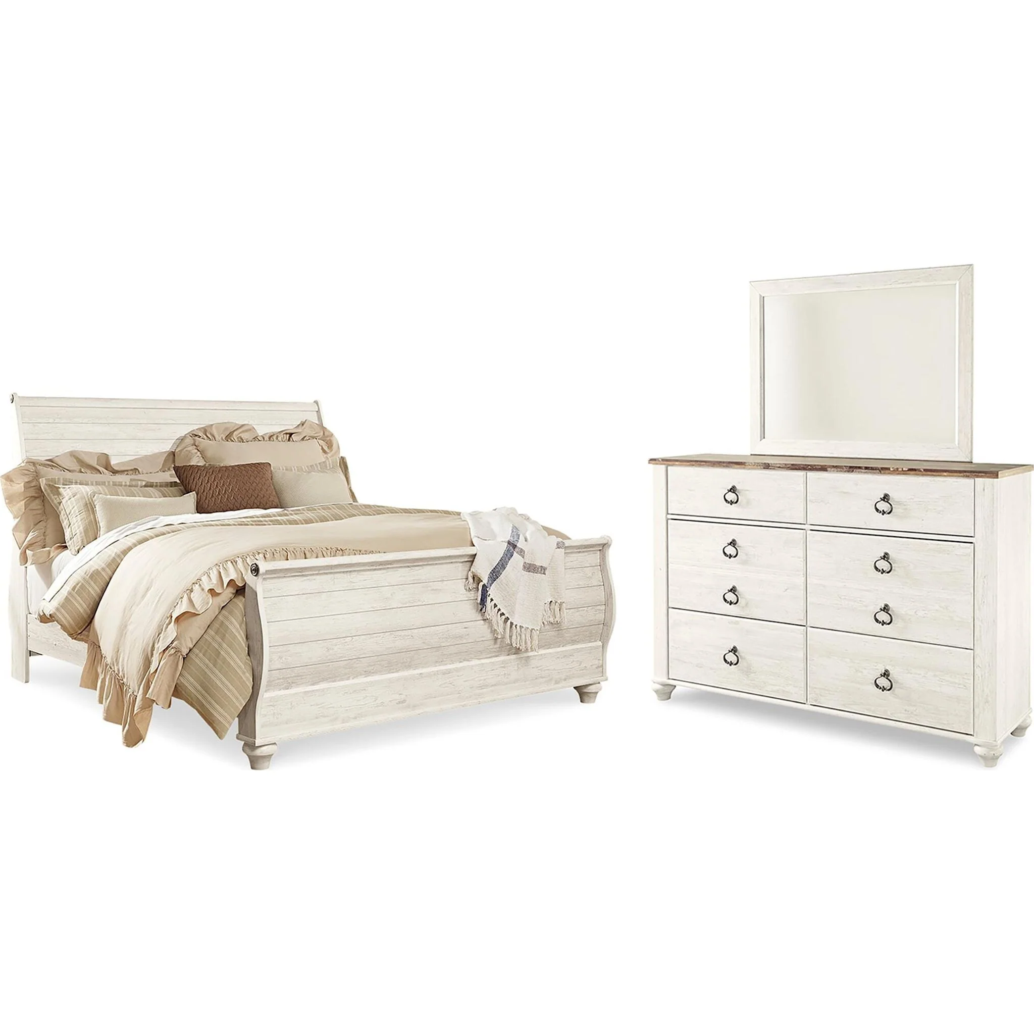 Willowton 5 Piece Sleigh Bedroom - Image 69