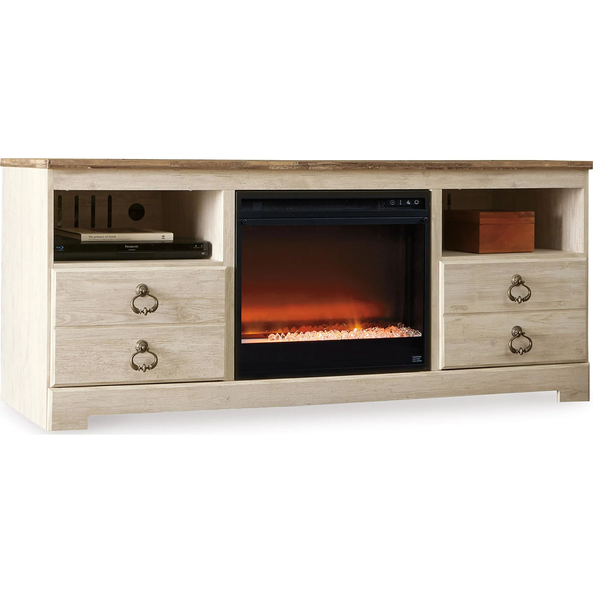 Willowton TV Stand with Fireplace