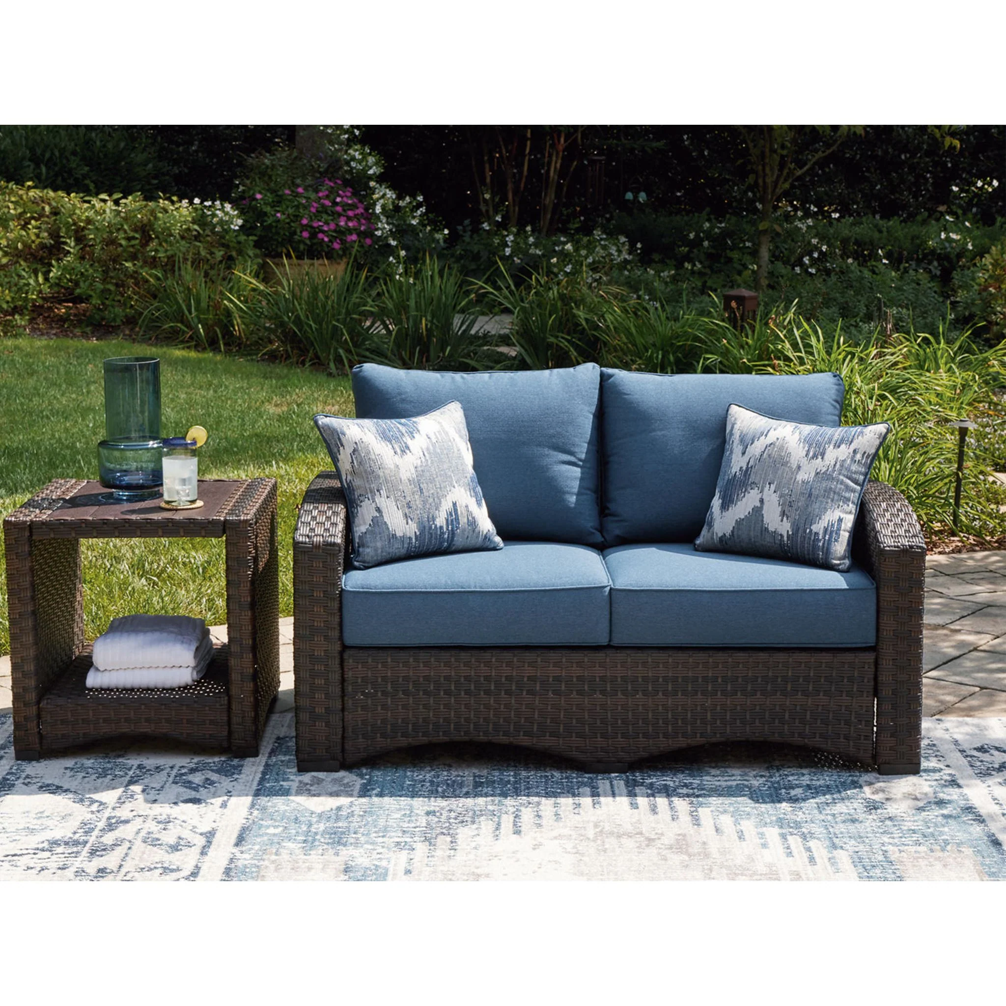 Windglow Outdoor Loveseat with Cushion - Image 3