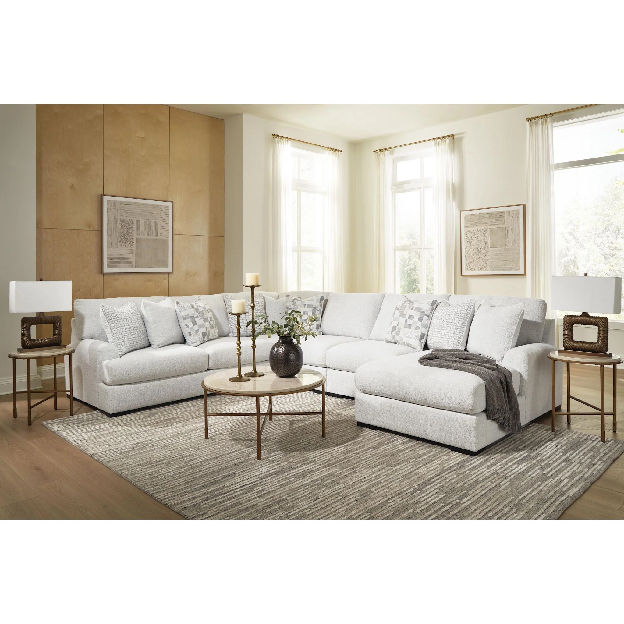 Wynncroft Manor 5 Piece Sectional with Chaise - Image 9