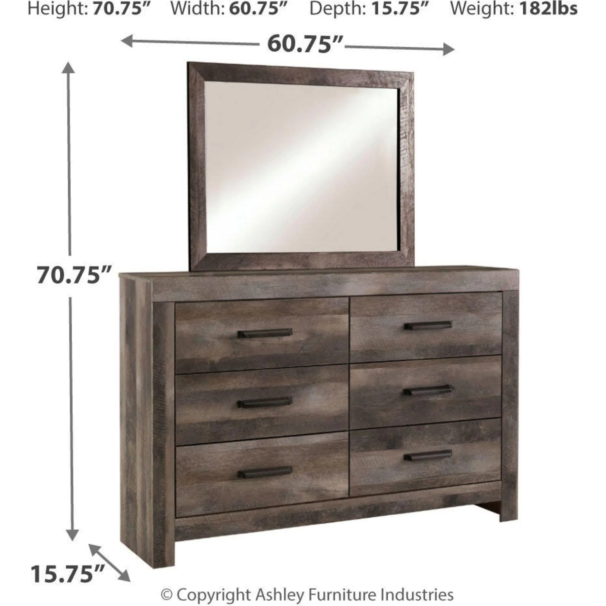 Wynnlow 5 Piece Crossbuck Panel Bedroom - Image 11
