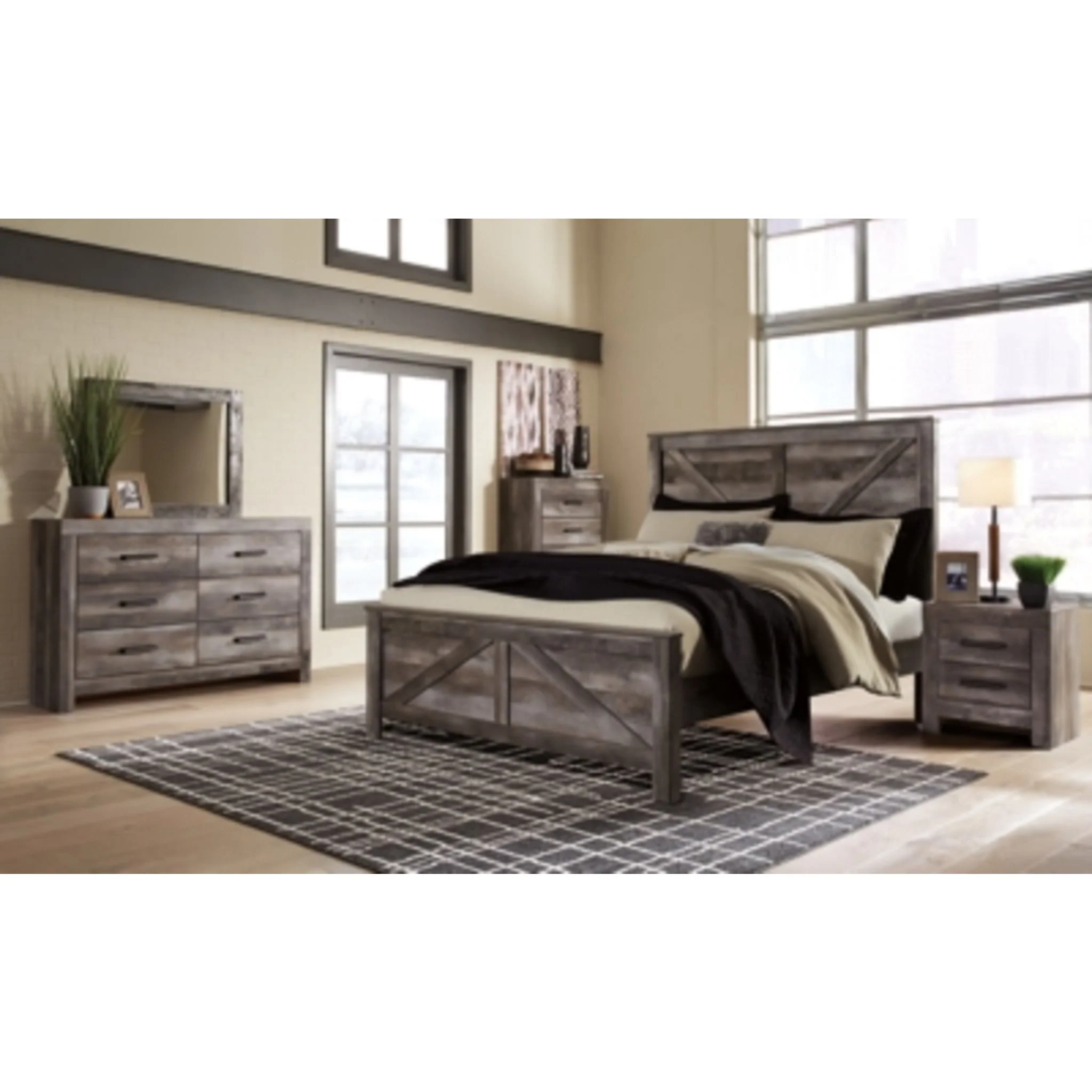 Wynnlow 5 Piece Crossbuck Panel Bedroom - Image 15