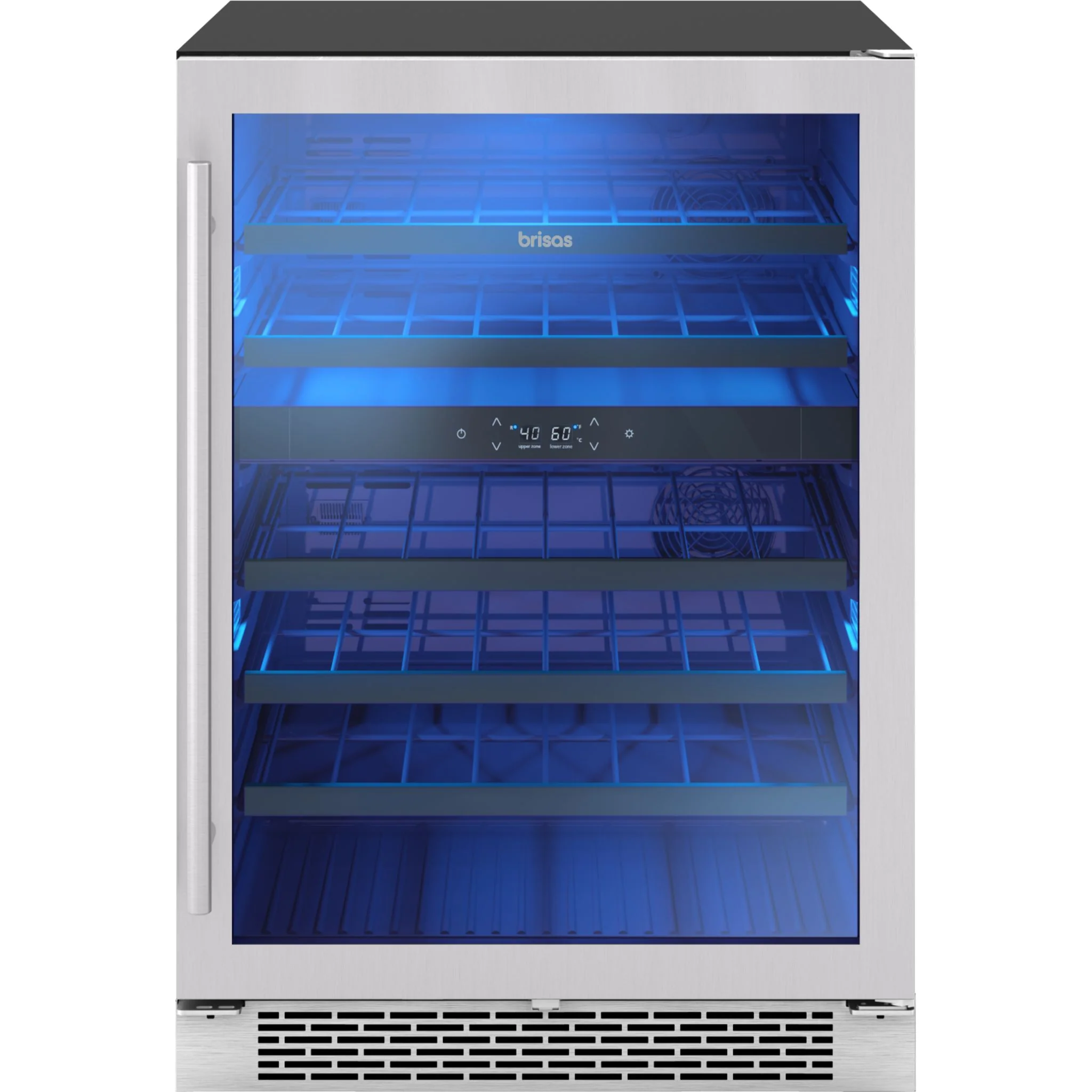 Zephyr Wine Cooler (BWN24C02AG) - Stainless Steel + Glass - Image 3