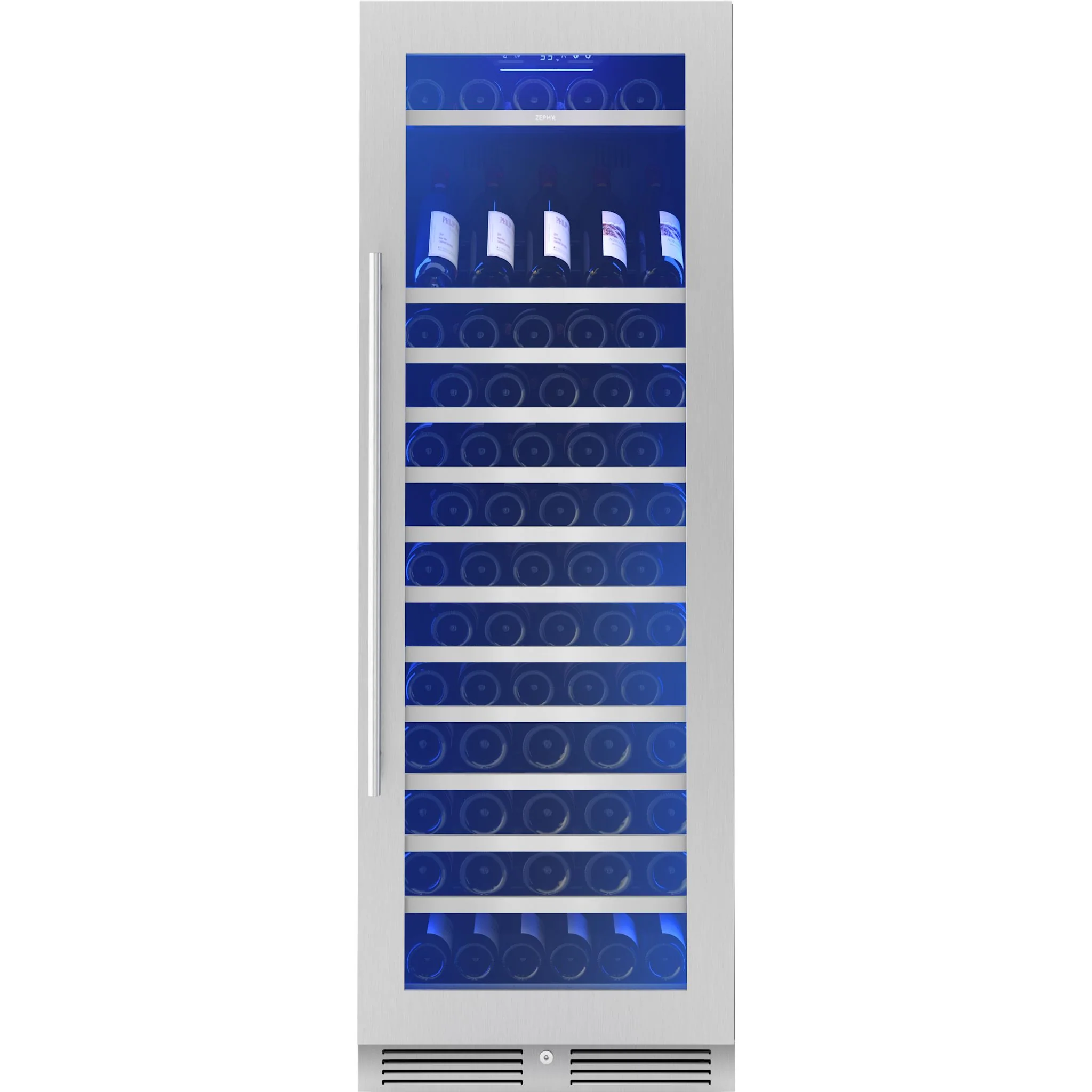 Zephyr Wine Cooler (PRW24F01CG) - Stainless Steel + Glass - Image 2