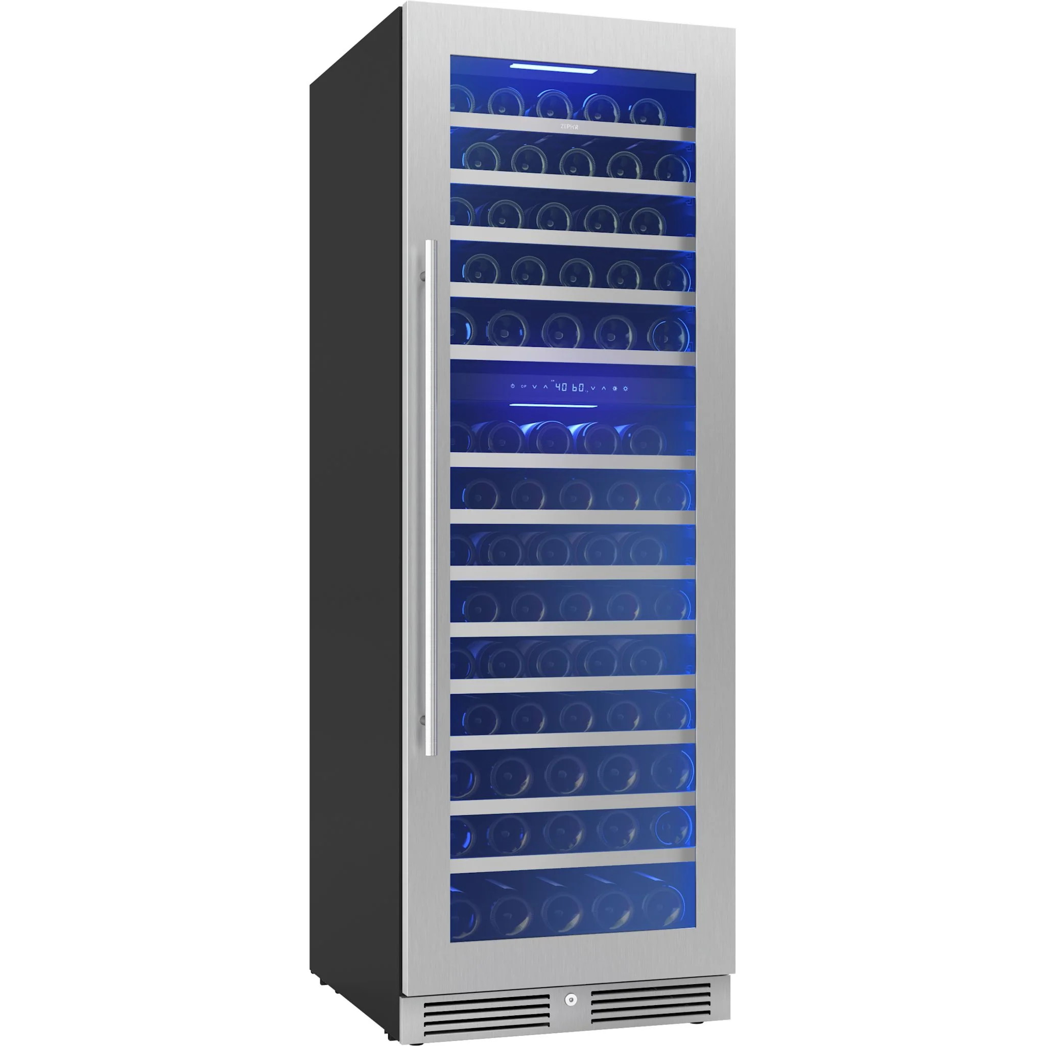 Zephyr Wine Cooler (PRW24F02CG) - Stainless Steel + Glass - Image 2